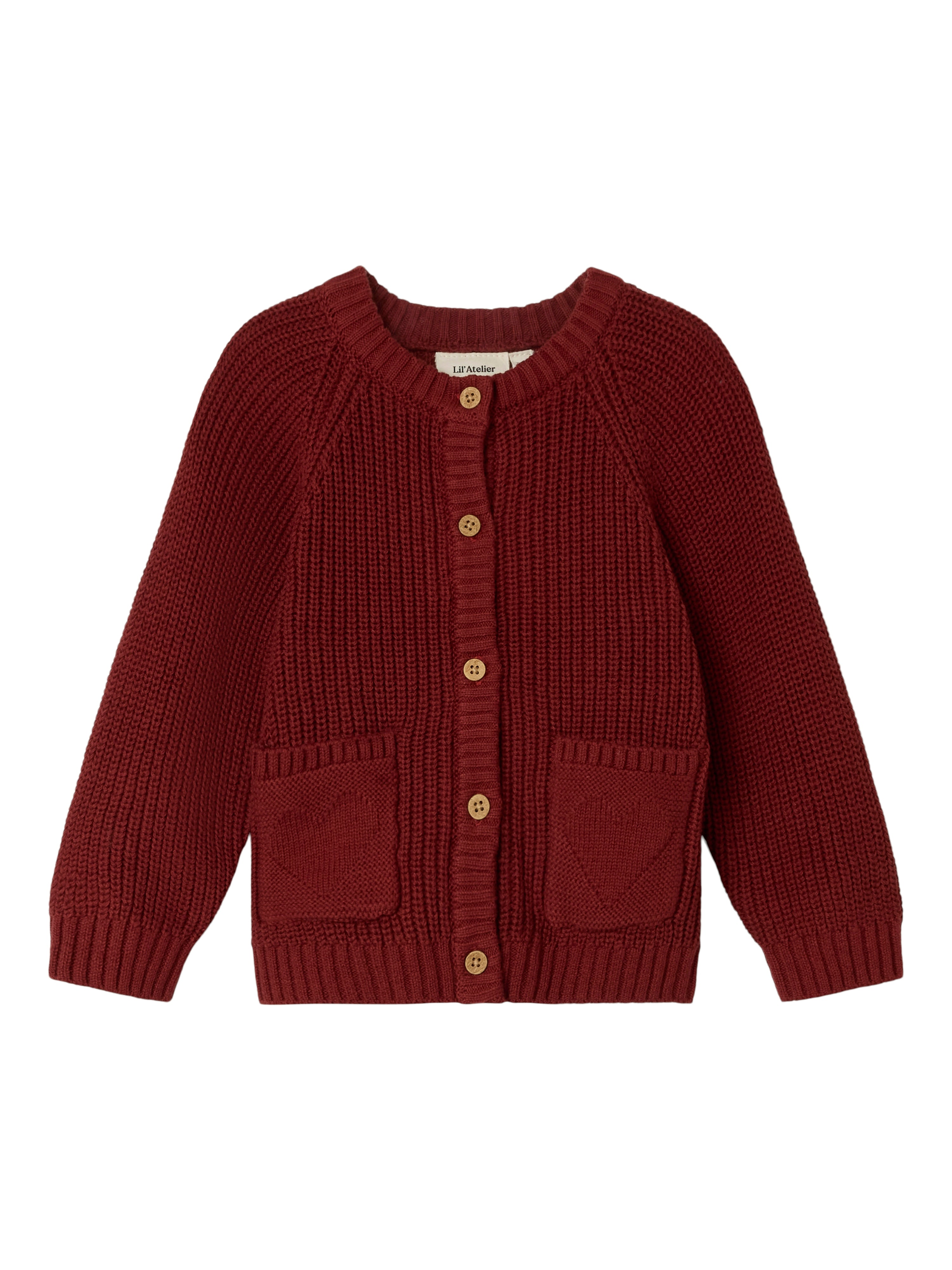 Lil Atelier Emlen Lis Strik Cardigan – Spiced Apple Tilbud