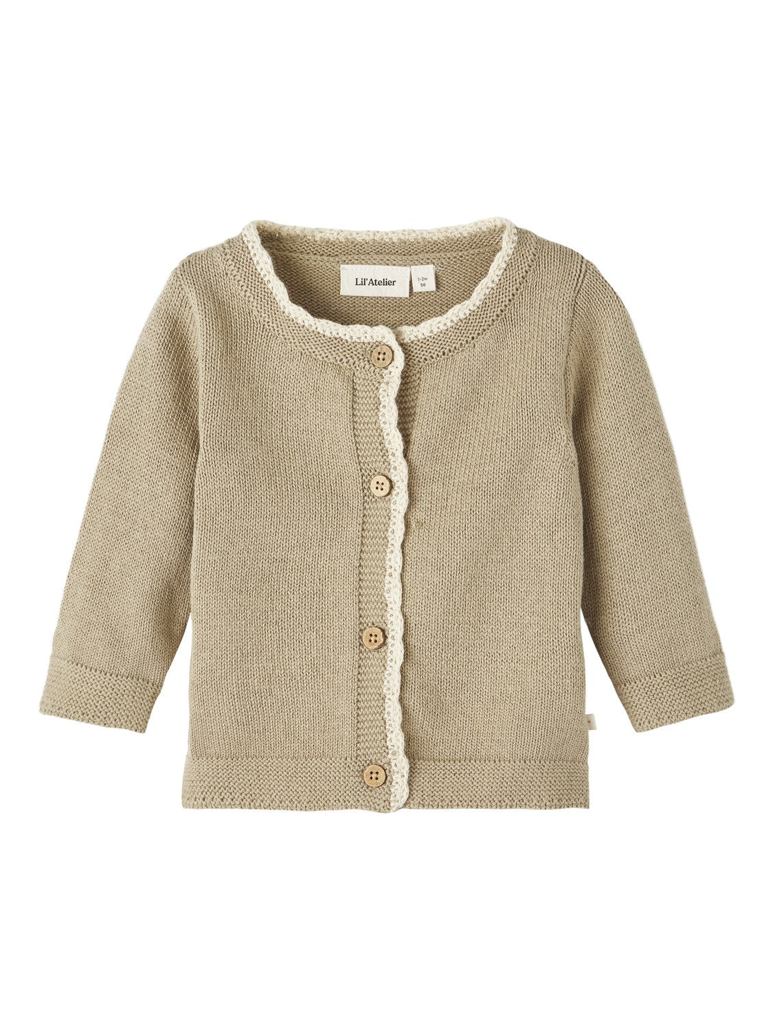 Lil Atelier Emmely Strik Cardigan – Chinchilla Tilbud!