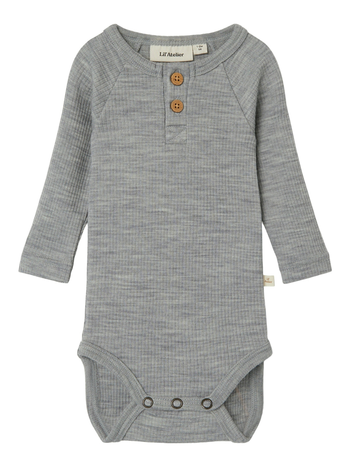 Lil Atelier Fable Uld Body – Grå Melange – Super Udsalg!