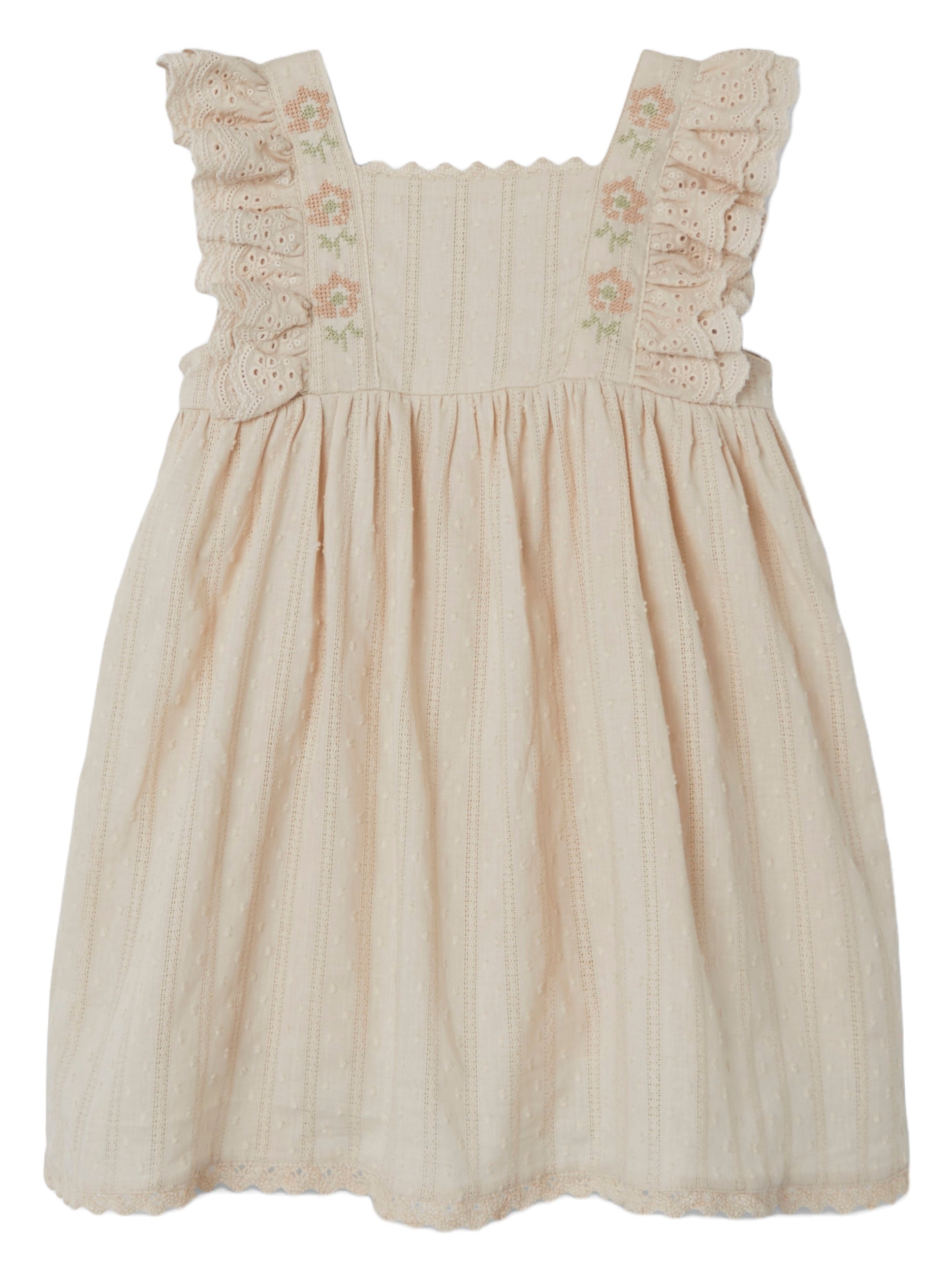 Lil Atelier Fannie Kjole – Sandshell – Økologisk Elegance