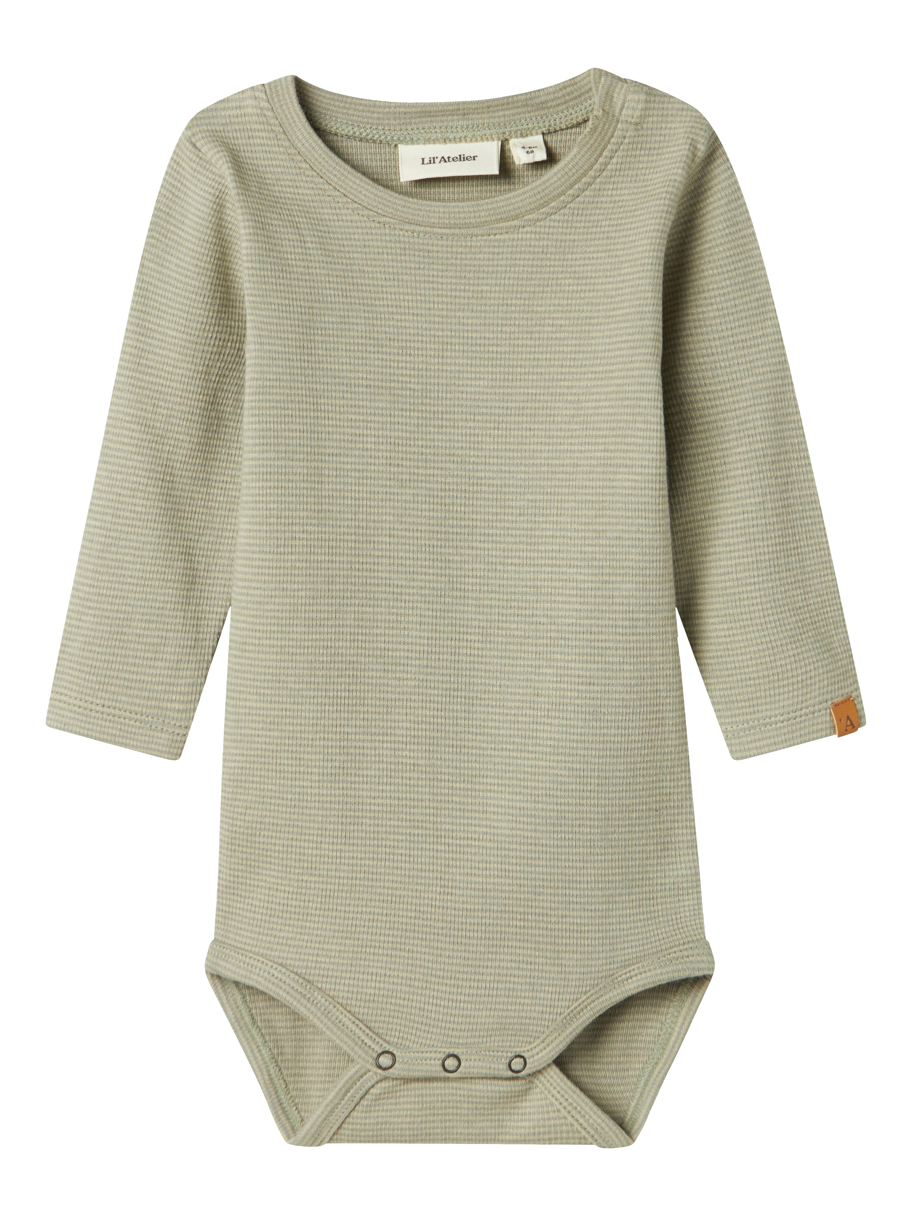 Lil Atelier Feng Slim Body - Mosgrå Kvalitetsbody til Børn
