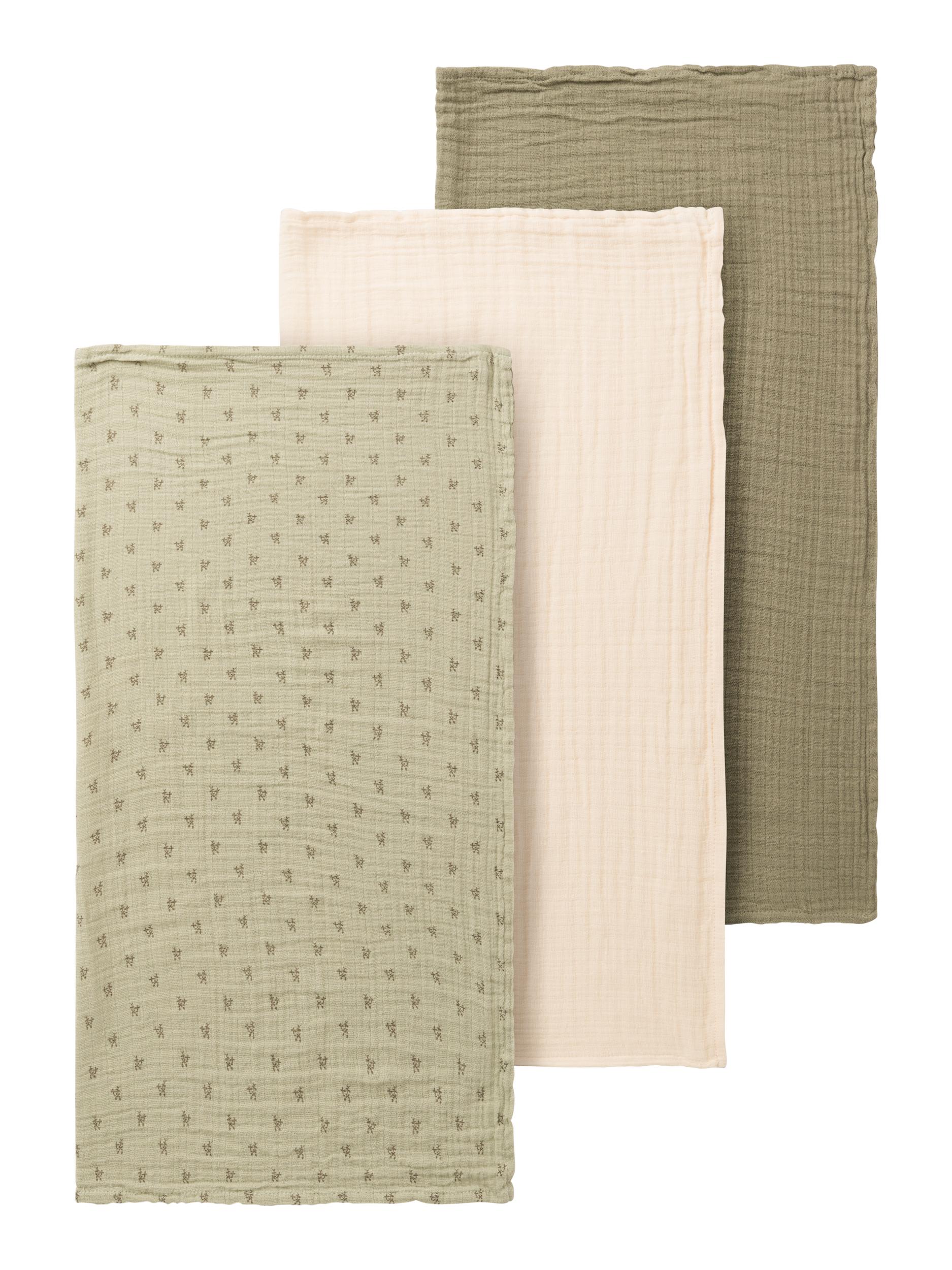 Lil Atelier Stofbleer 3 Pak – Moss Grey til Baby
