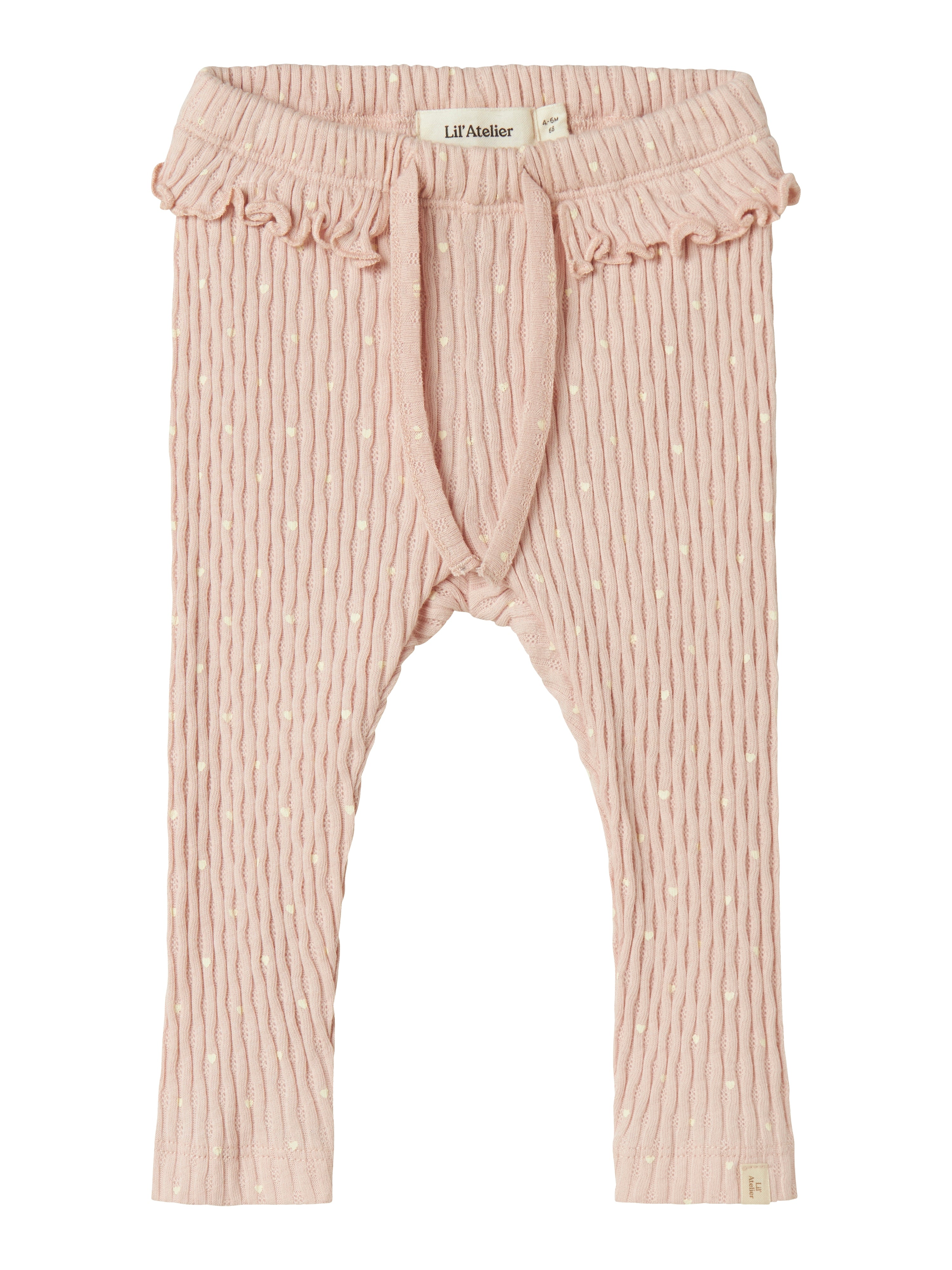 Lil Atelier Fiducia Leggings - Peach Whip med Hjerteprint