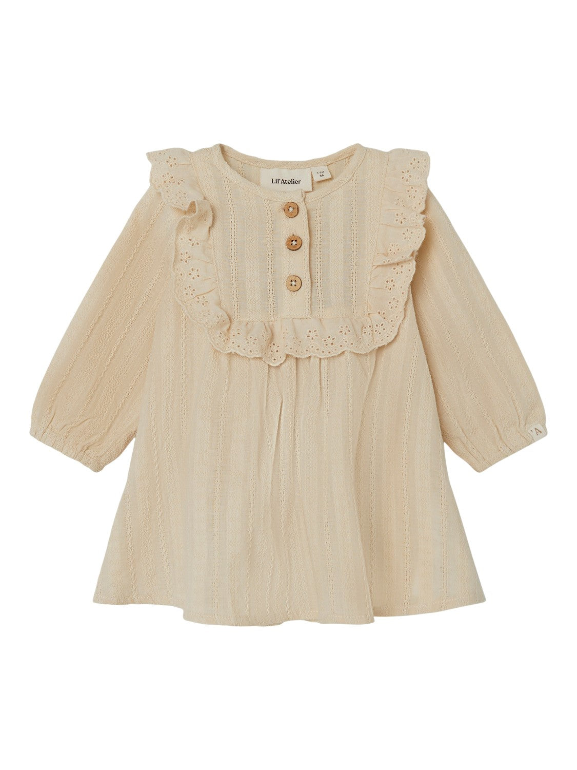 Lil Atelier Foya Kjole – Økologisk Elegance i Wood Ash