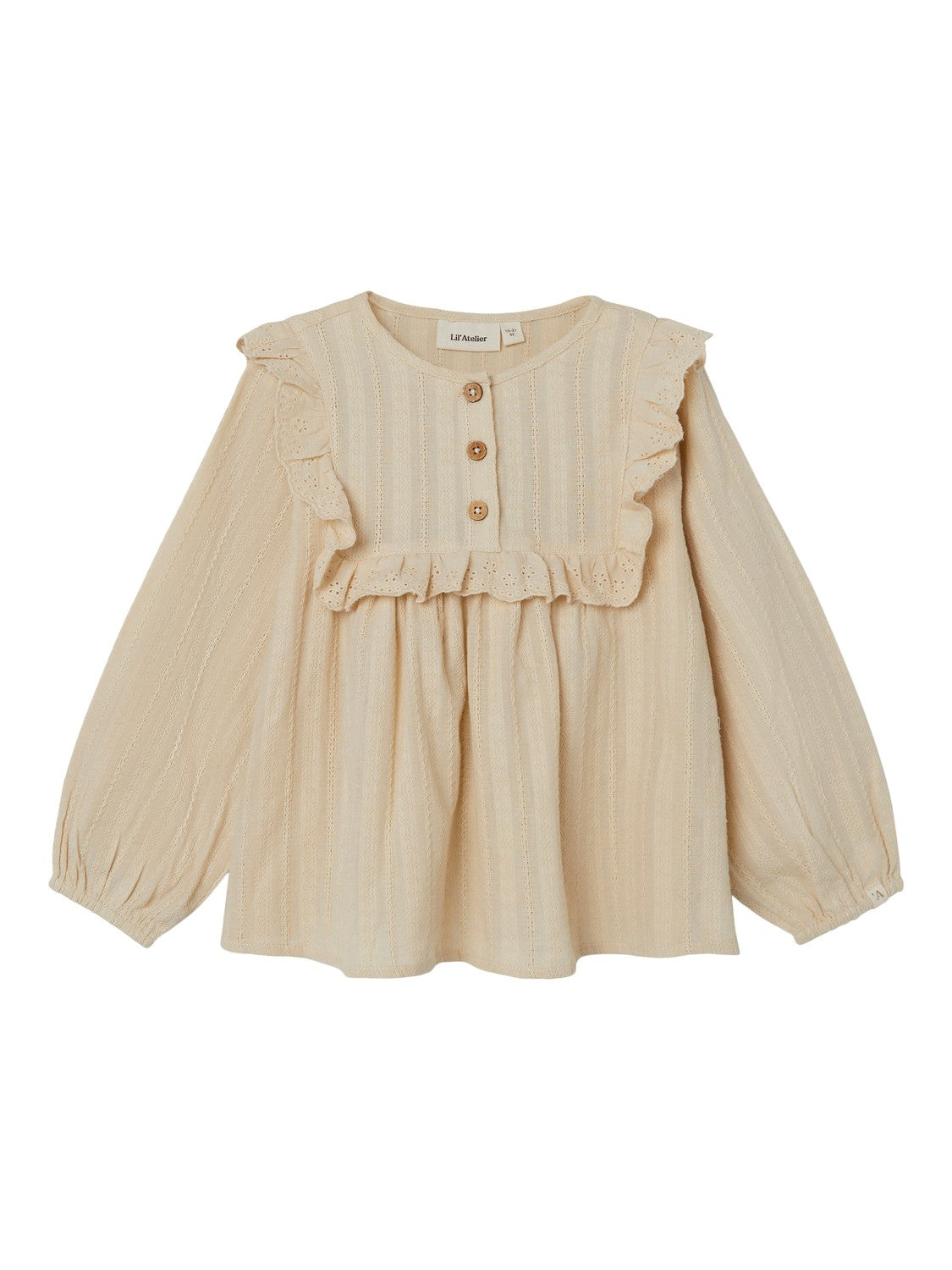 Lil Atelier Foya Elegant Skjorte – Wood Ash til Børn