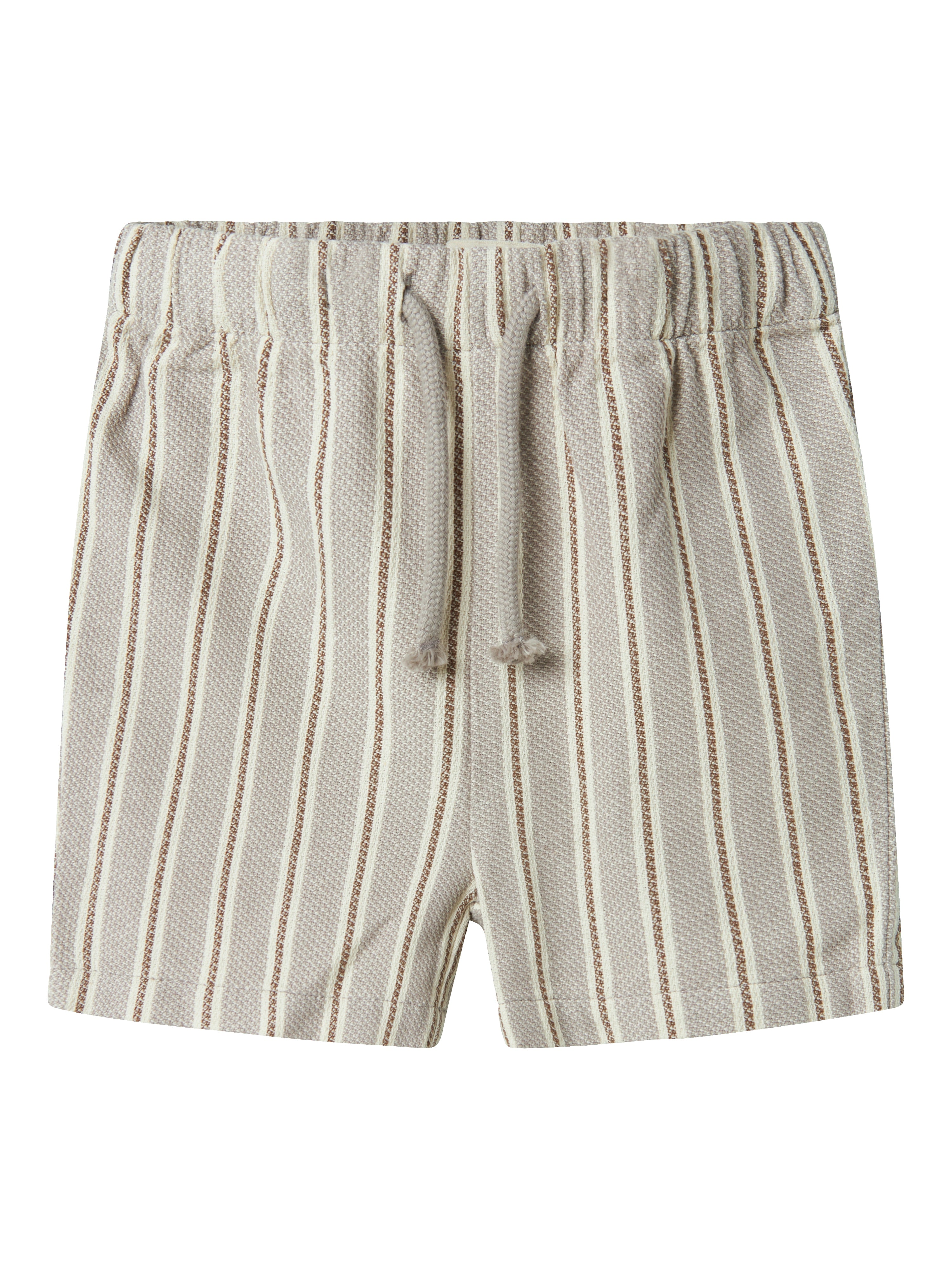 Lil Atelier Frede Stribede Shorts - Mourning Dove Tilbud