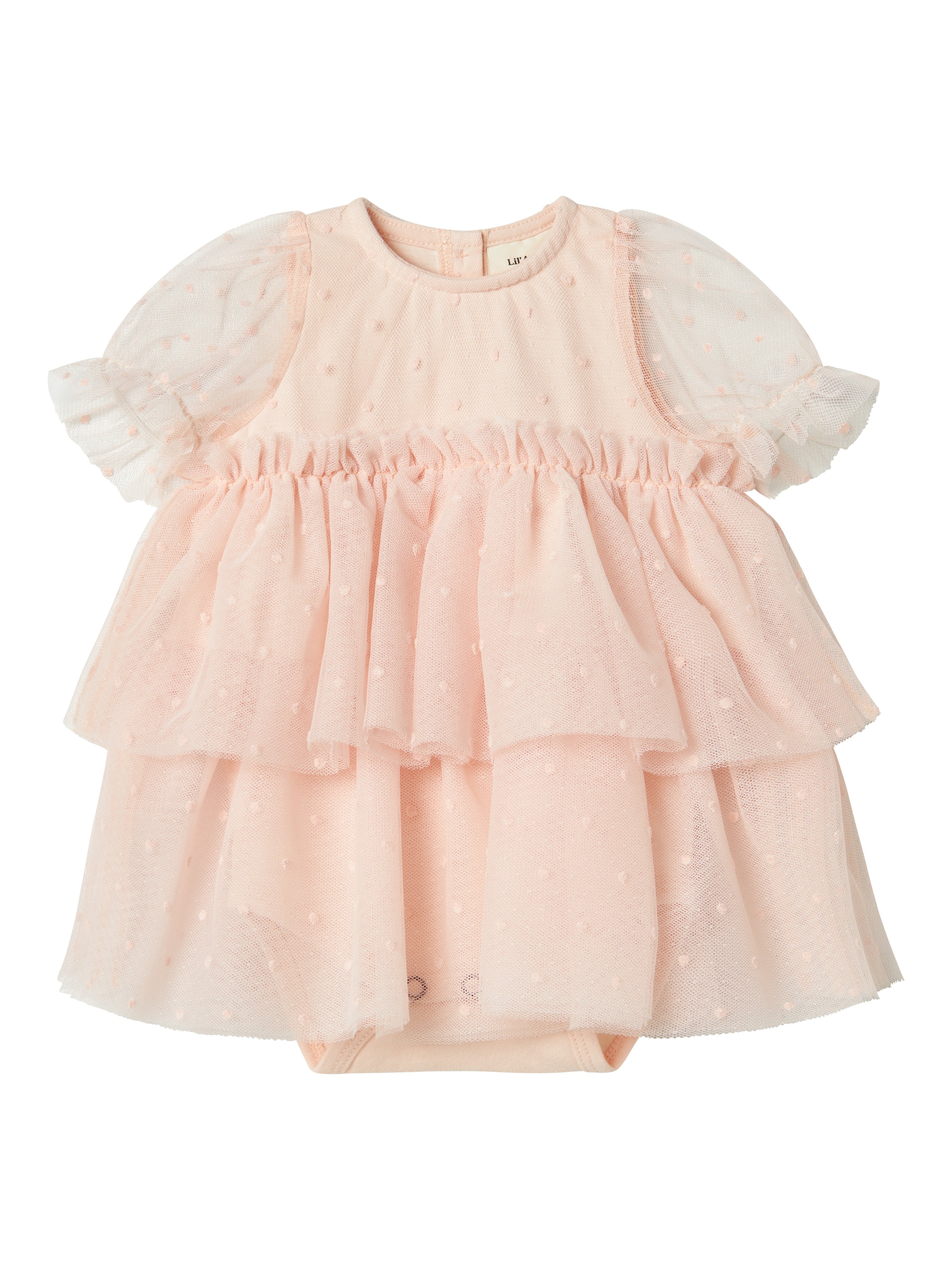 Lil Atelier Frilla Tulle Kjole – Peach Blush – Tilbud!