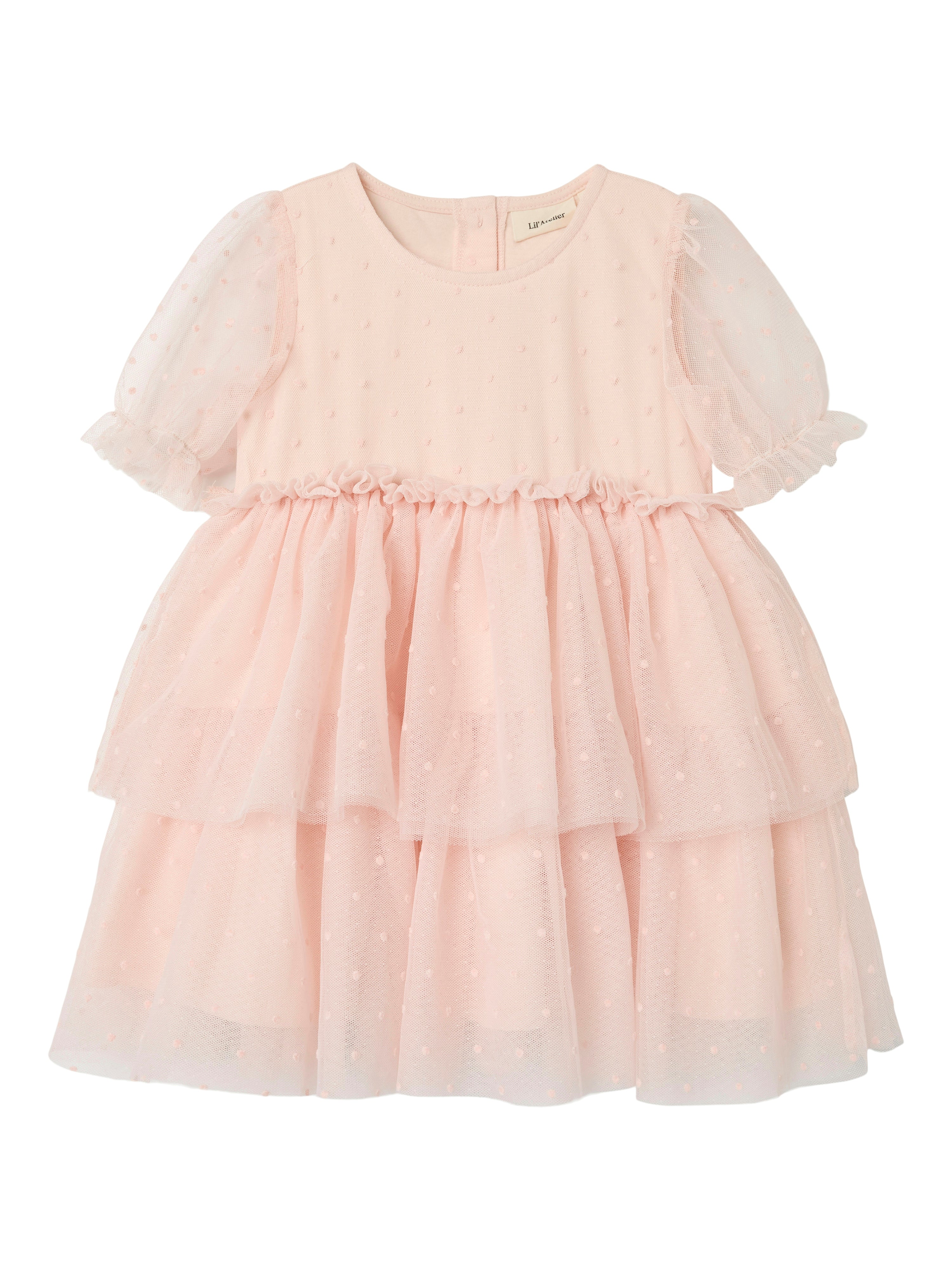 Lil Atelier Frilla Tullekjole - Peach Blush - Fantastisk tilbud!