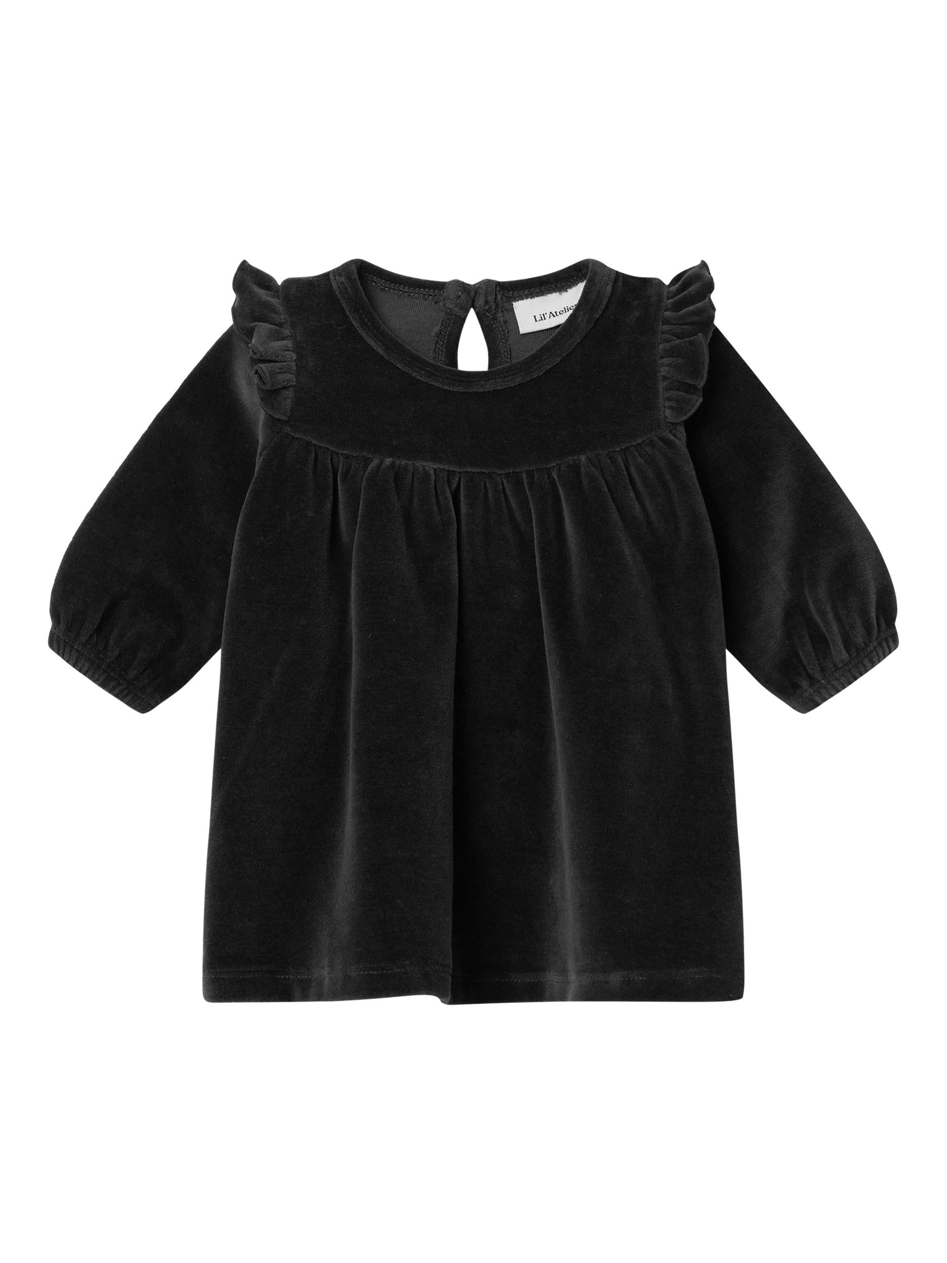 Lil Atelier Rimia Velour Kjole – Luksus til Børn