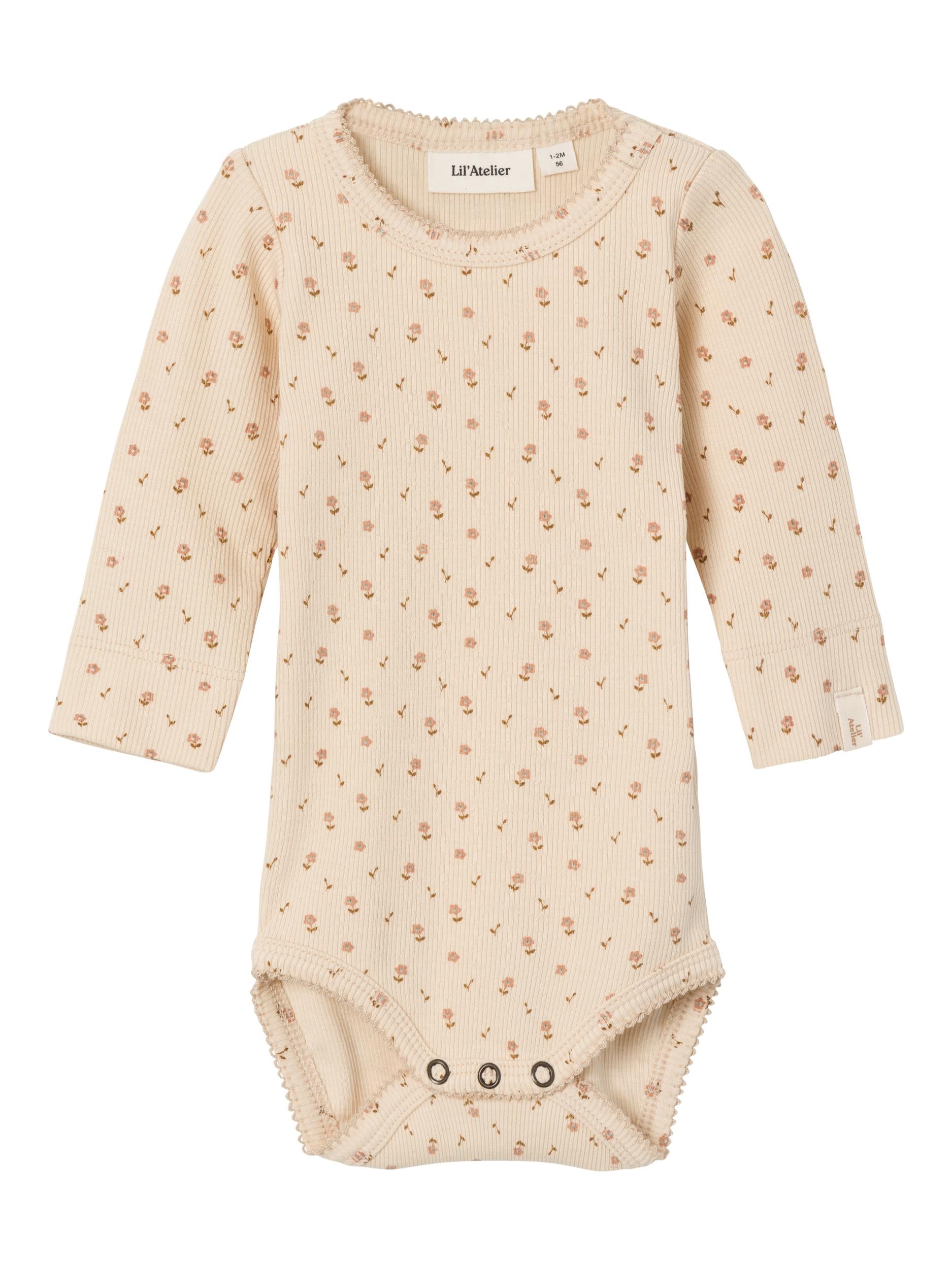Lil Atelier Gago Slim Body – Blomsterprint til småbørn
