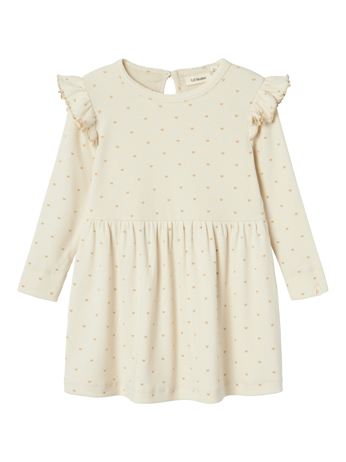 Lil Atelier Gago Kea Kjole med Hjerter - Turtledove Tilbud