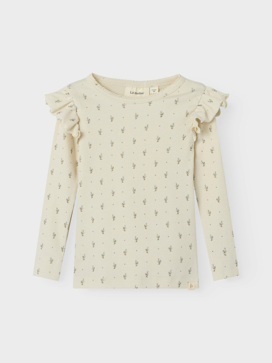 Lil Atelier Gago Kuo Bluse - Turtledove Blomstertilbud