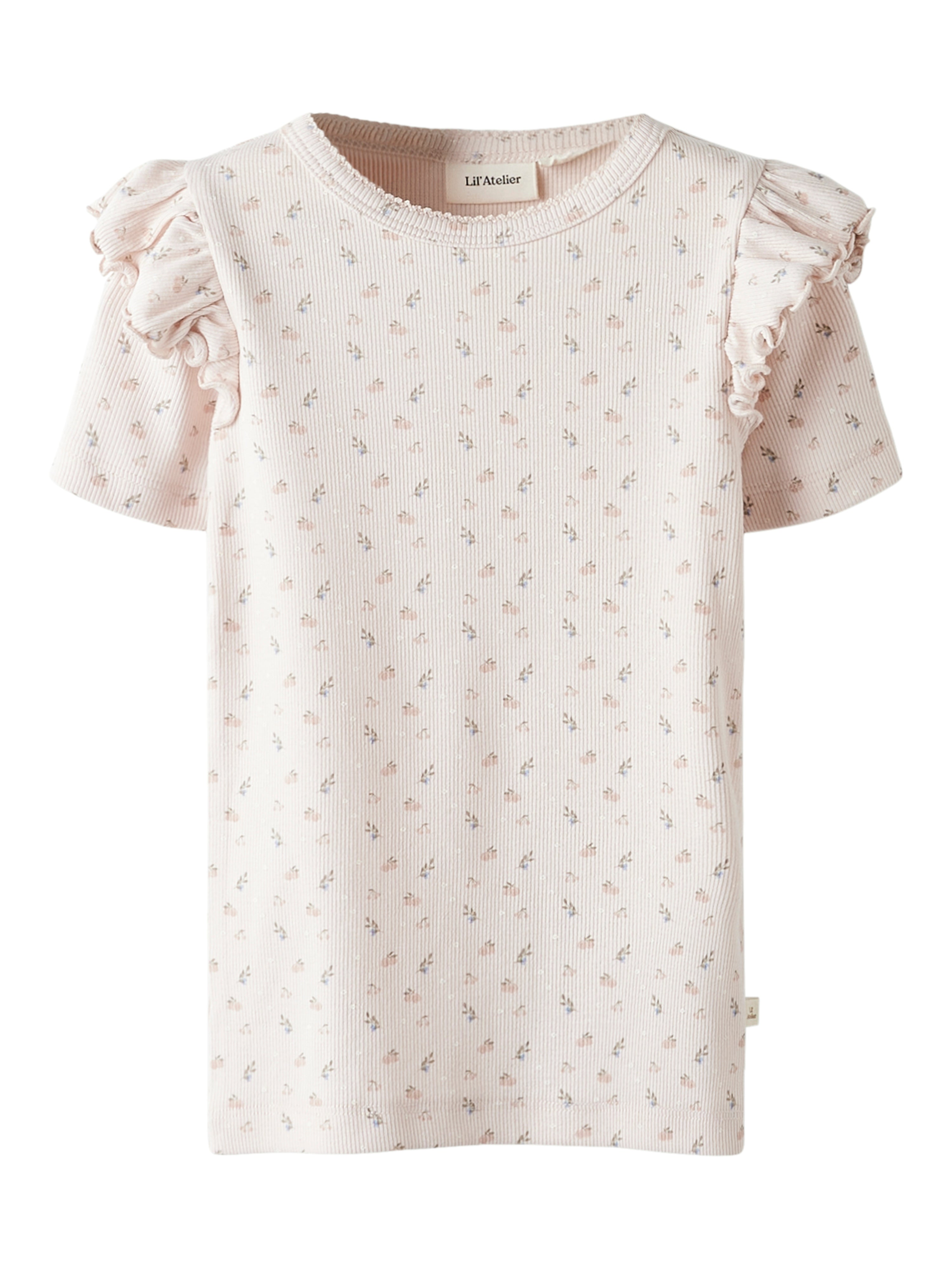 Lil Atelier Gago Kuo Top - Blomsterprint i Peach Blush