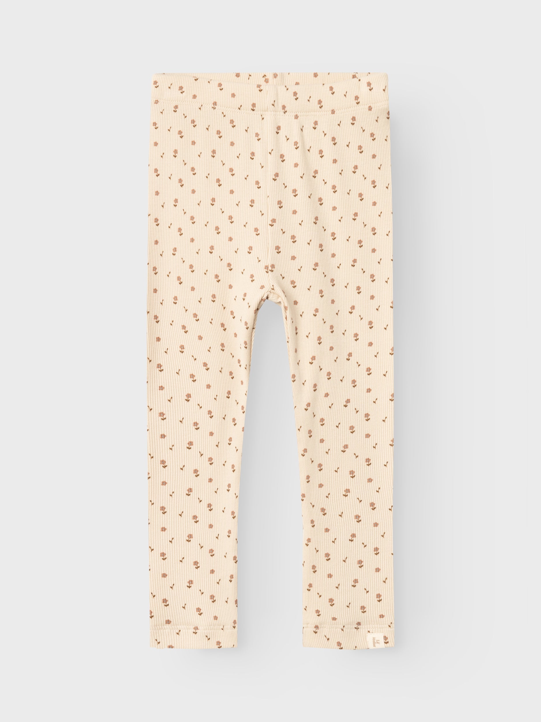Lil Atelier Gago Lia Slim Leggings - Fog - Blomsterprint Tilbud