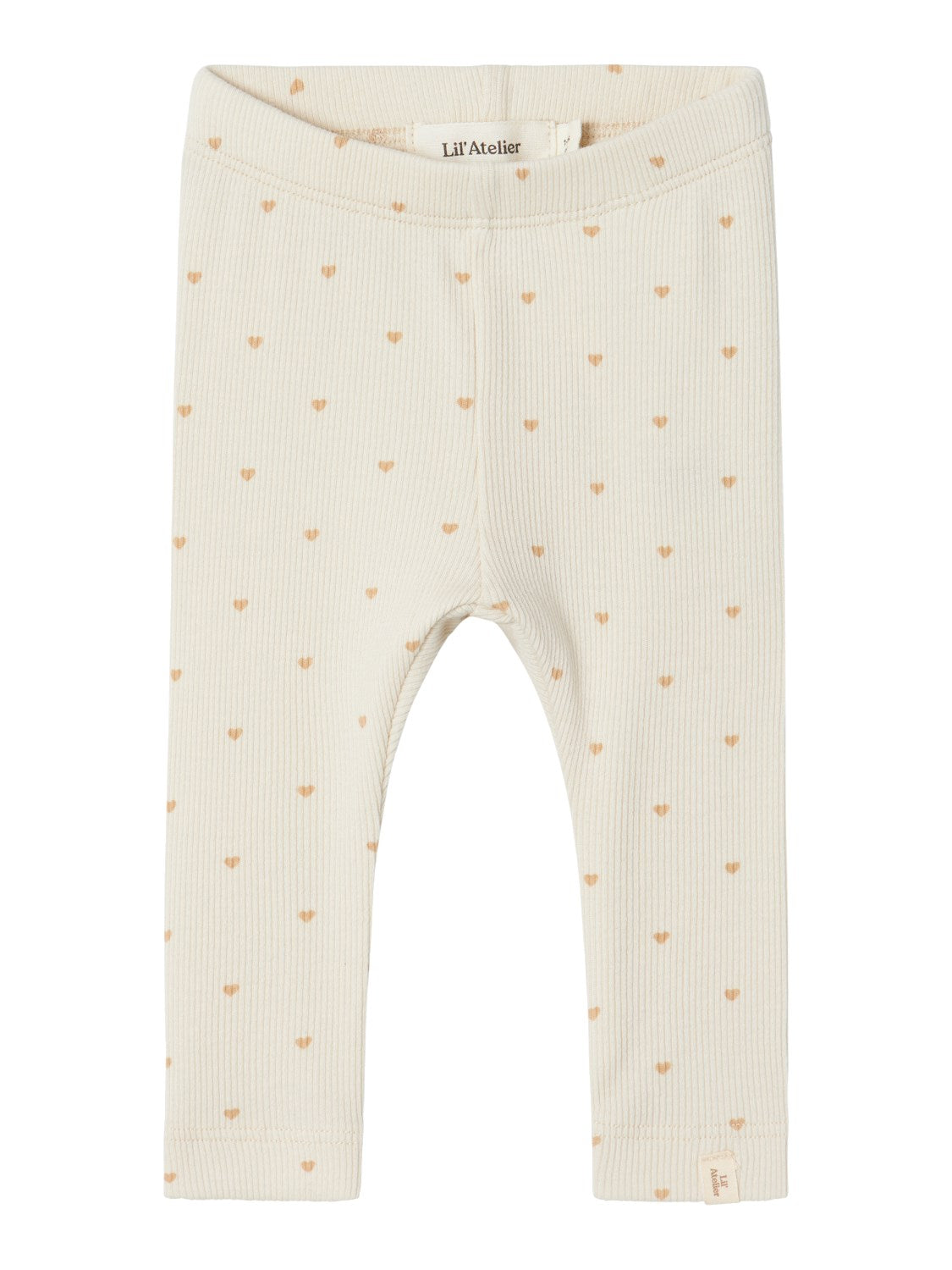 Lil Atelier Gago Leggings med Hjerter - Turtledove Tilbud!