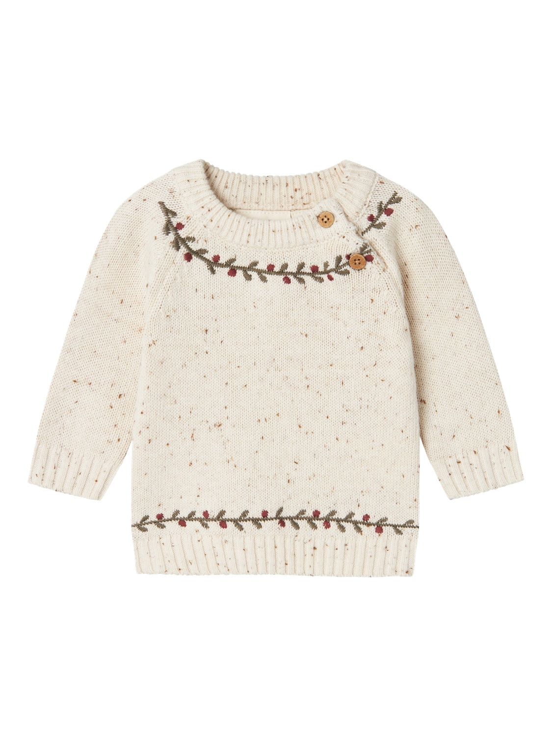 Lil Atelier Galto Rio Strikbluse – Turtledove Juletema