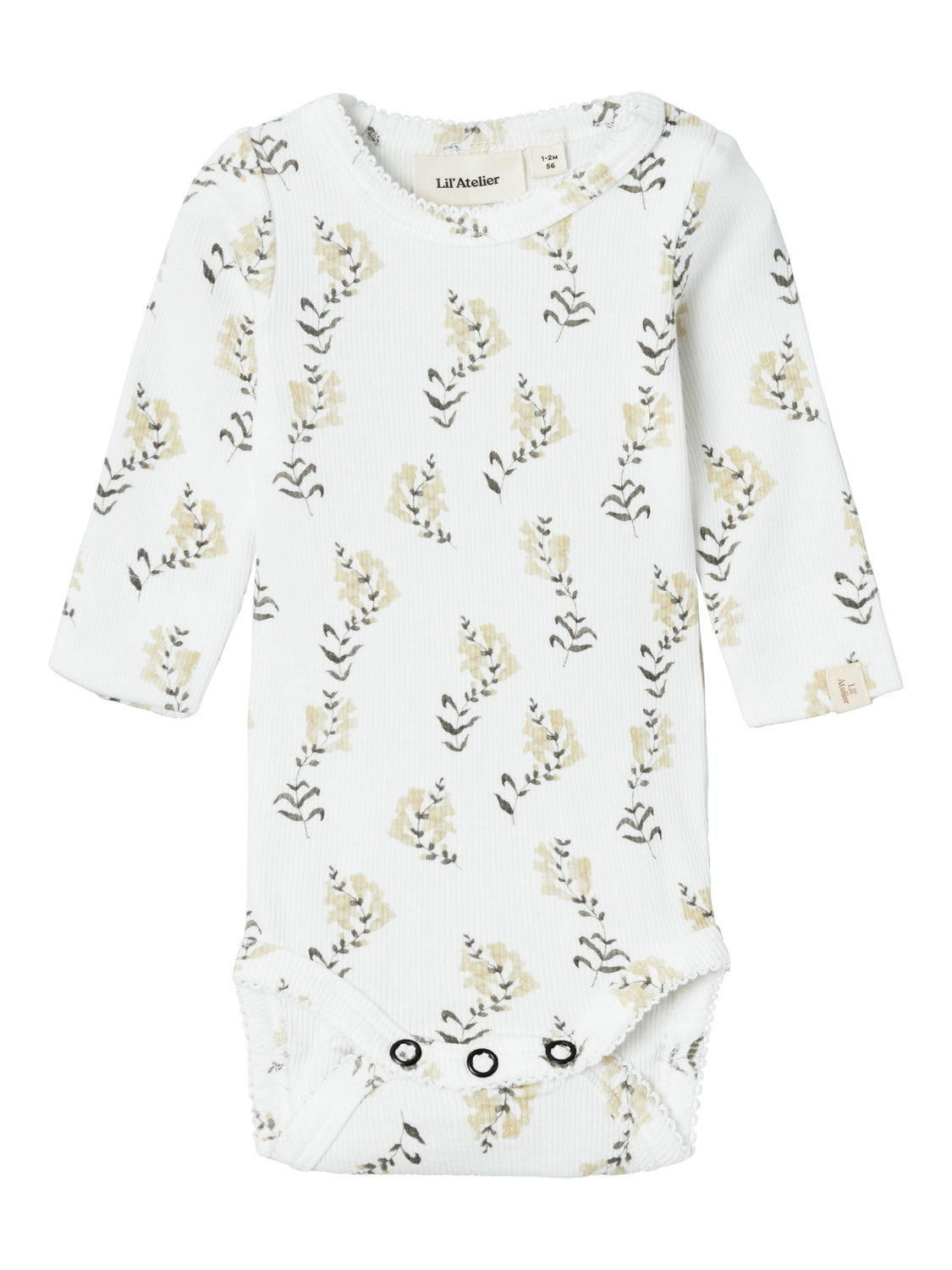 Lil Atelier Gavo Slim Body – Kokosmælk med Blomsterprint