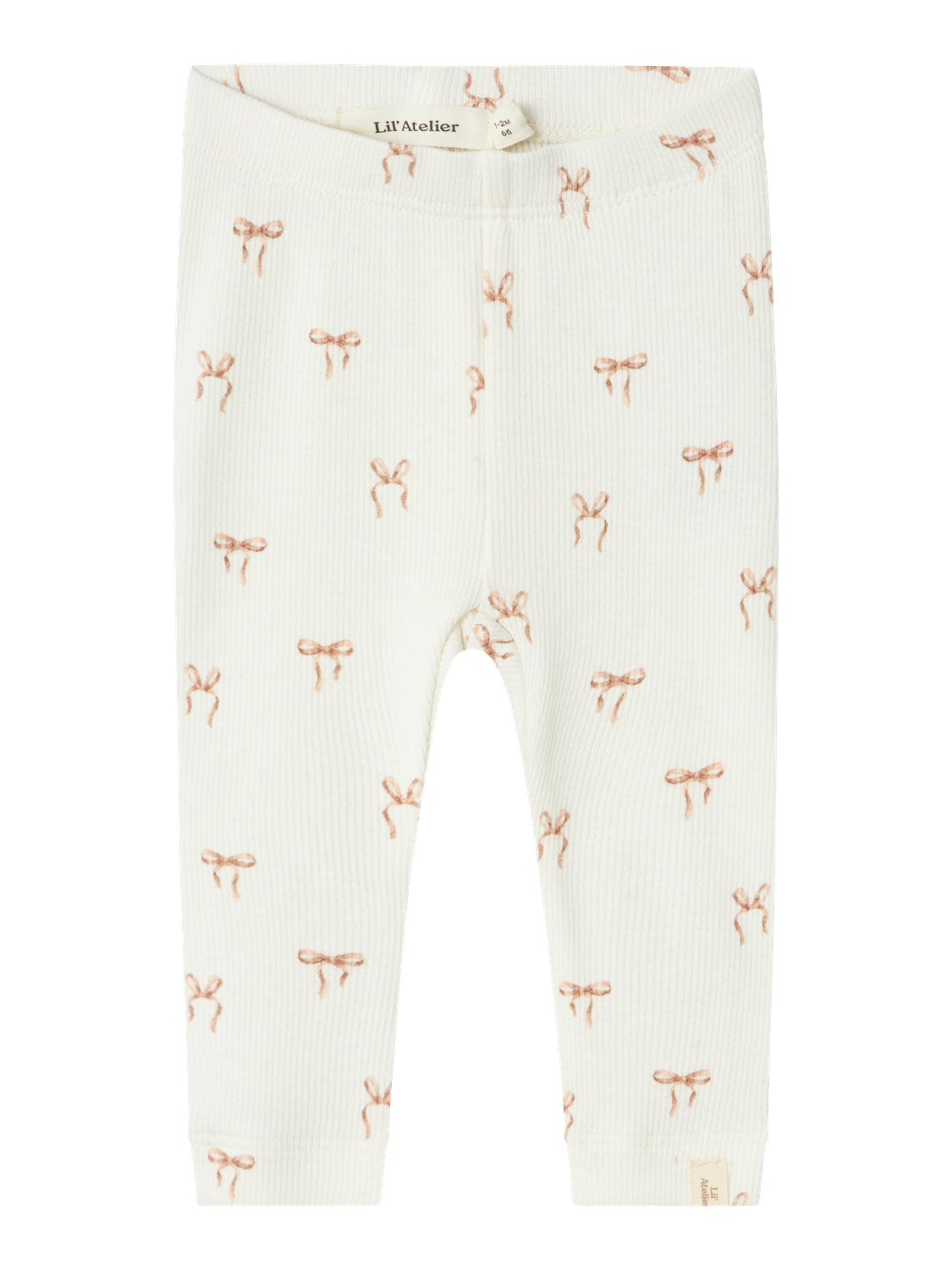 Lil Atelier Gavo Elf Leggings med Sløjfer – Kokosmælk