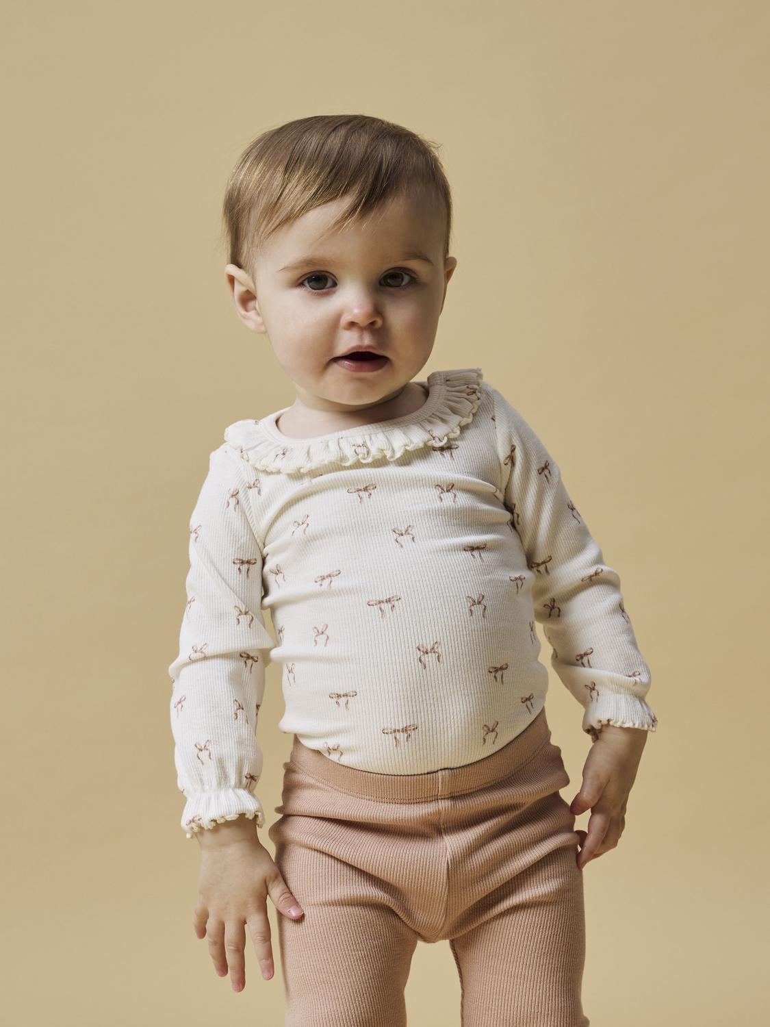 Lil Atelier Gavo Ema Body med Sløjfer – Kokosmælk