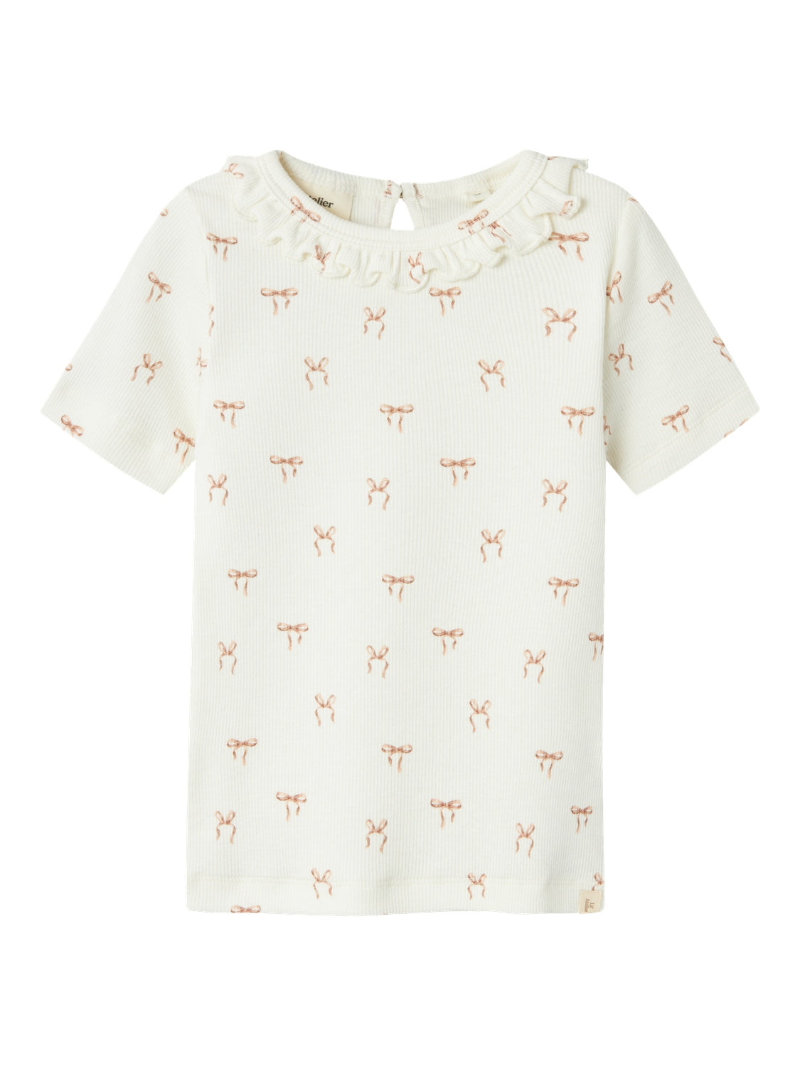 Lil Atelier Gavo Esi Bluse med Sløjfer – Kokosmælk Tilbud!