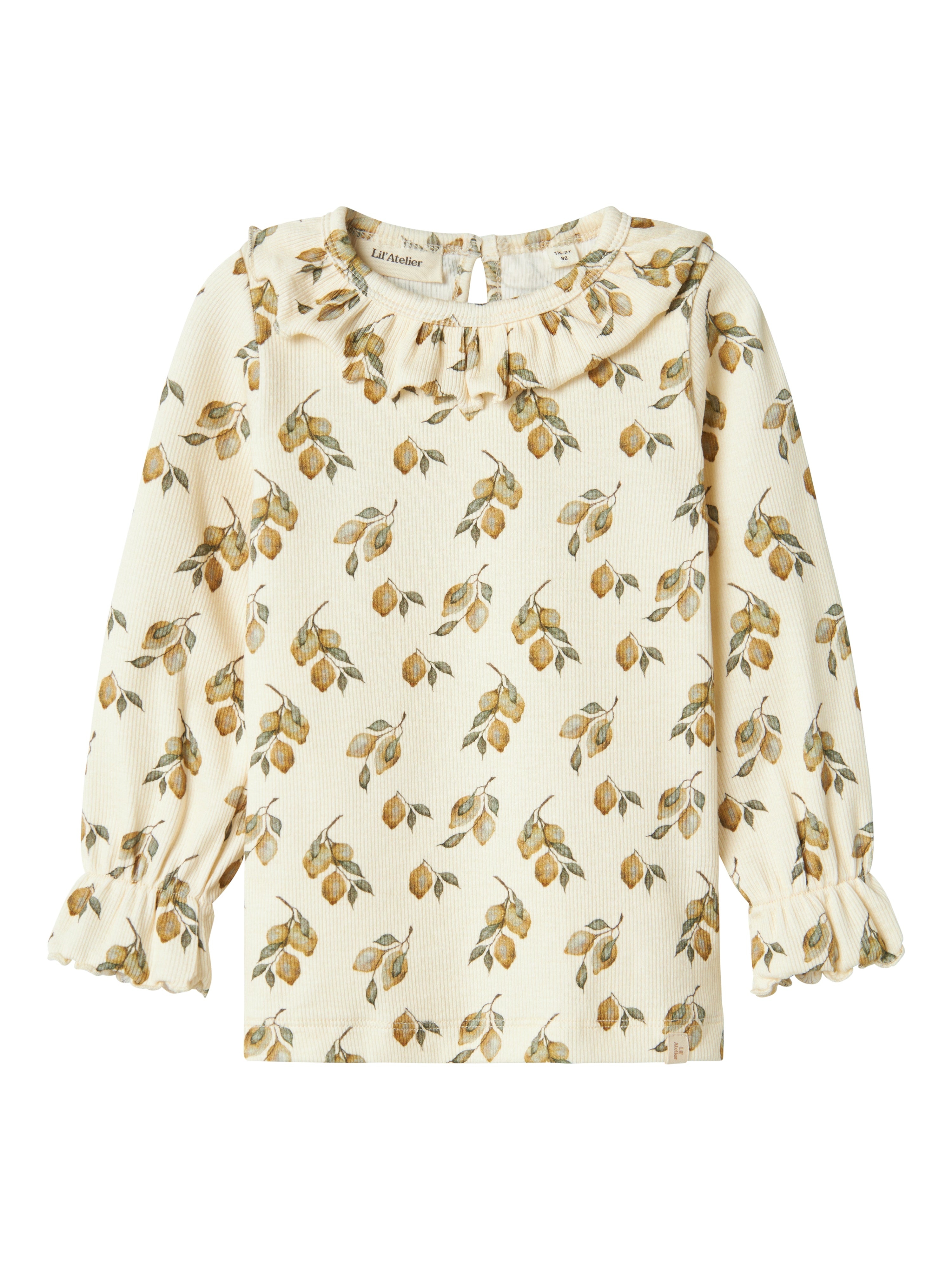 Lil Atelier Gavo Eug Slim Bluse – Turtledove Lemon Tilbud!