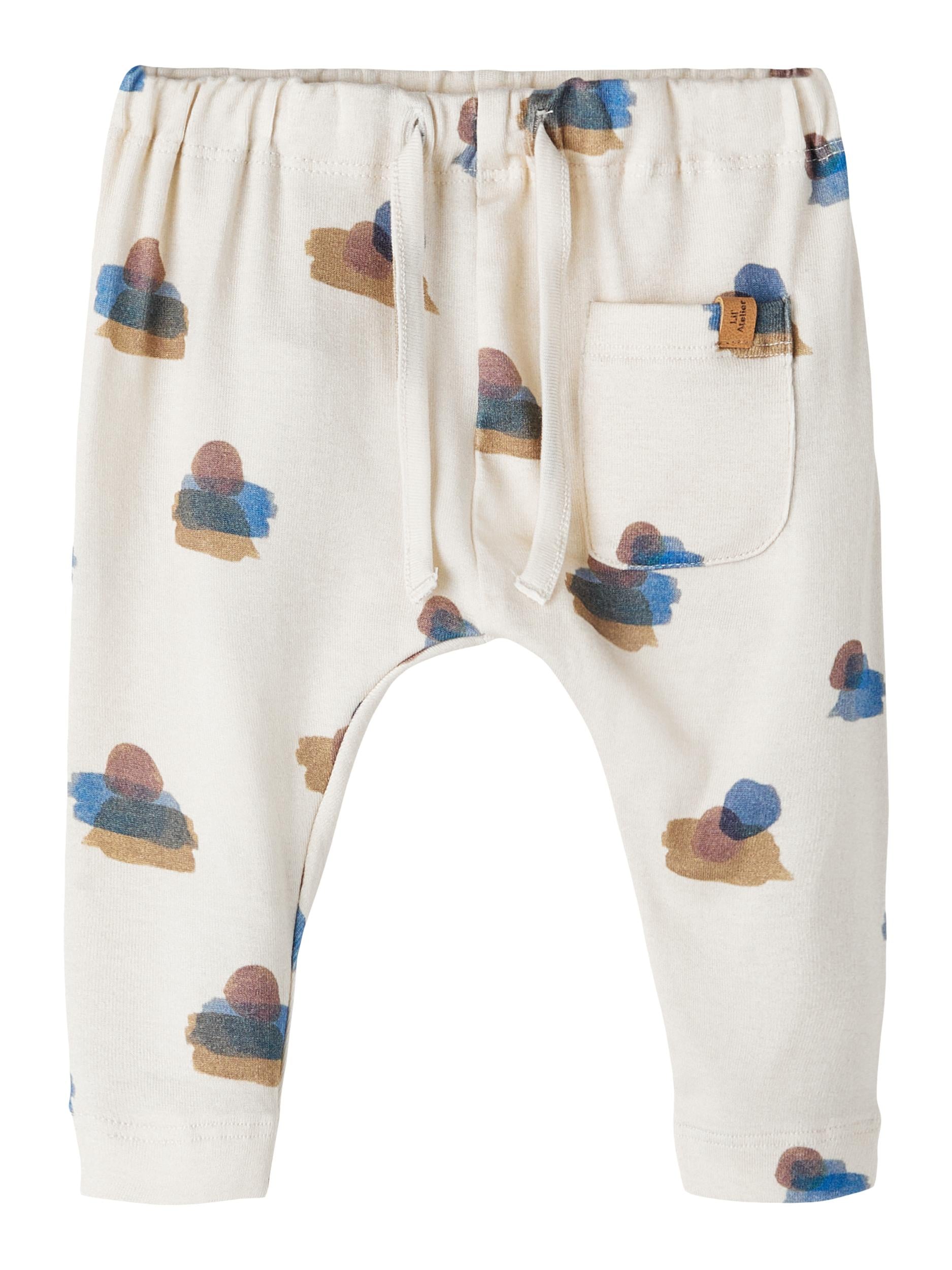 Lil Atelier Geo Loose Bukser – Turtledove – Udsalg!