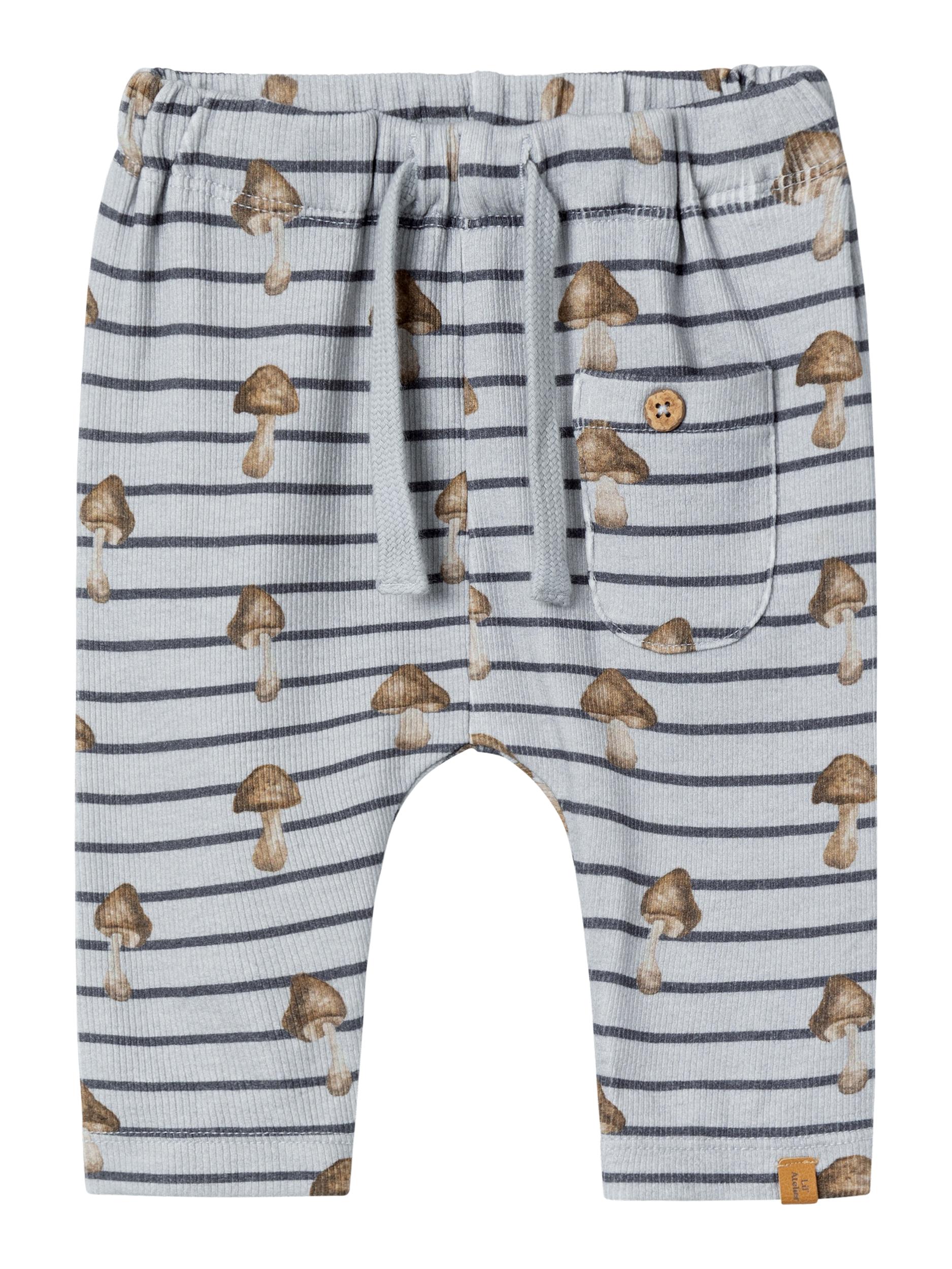 Lil Atelier Geo Loose Bukser – Harbor Mist – Udsalg!