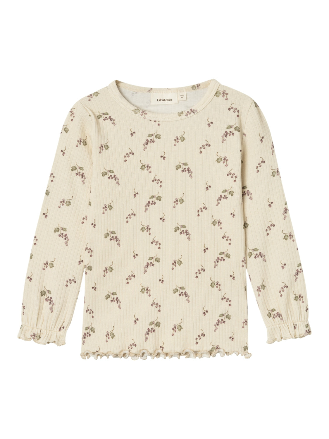 Lil Atelier Gio Bim Slim Top - Birch Berries Bluse Tilbud