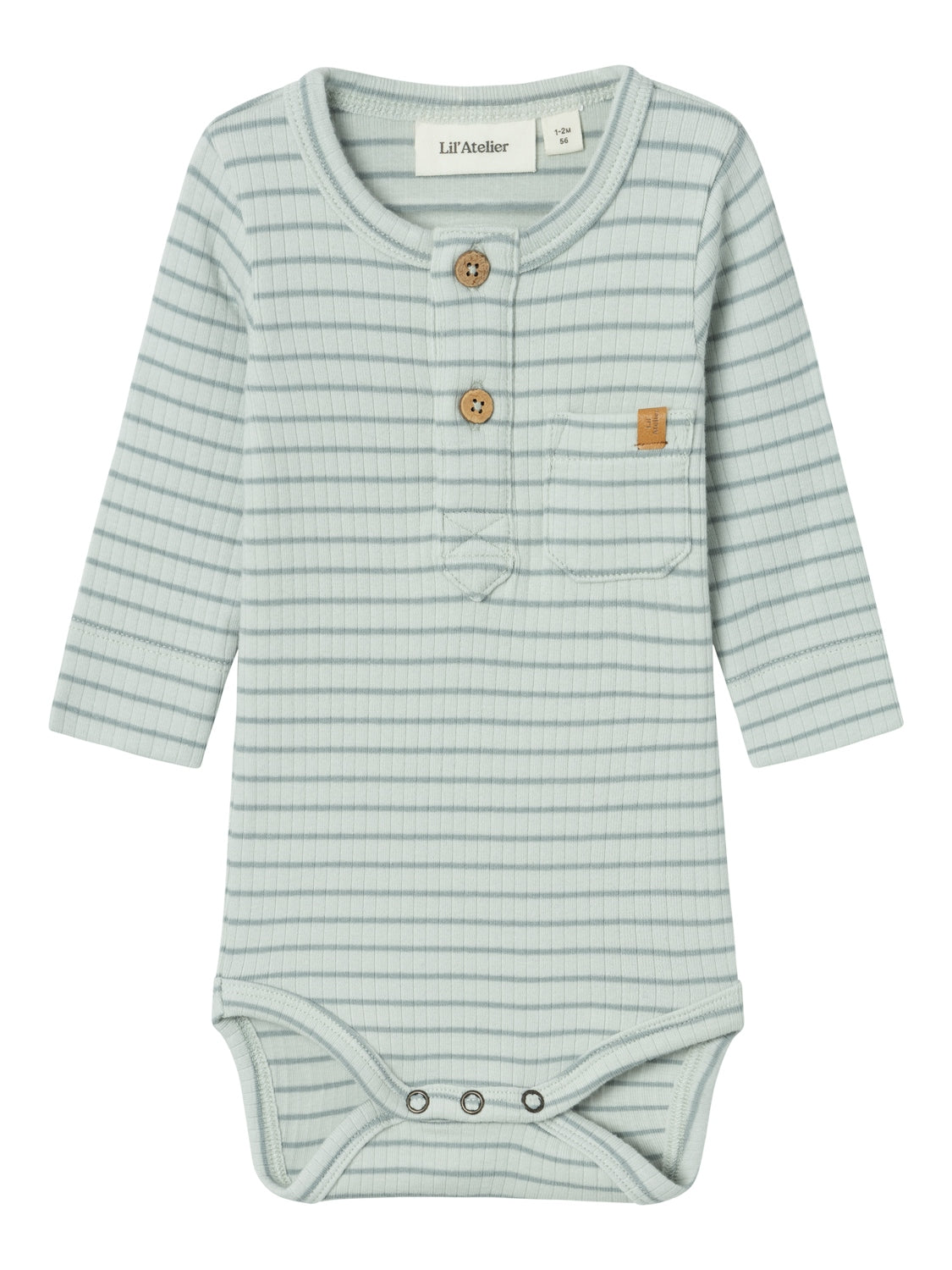 Lil Atelier Gio Bon Slim Body - Sky Gray - Kvalitetsbody