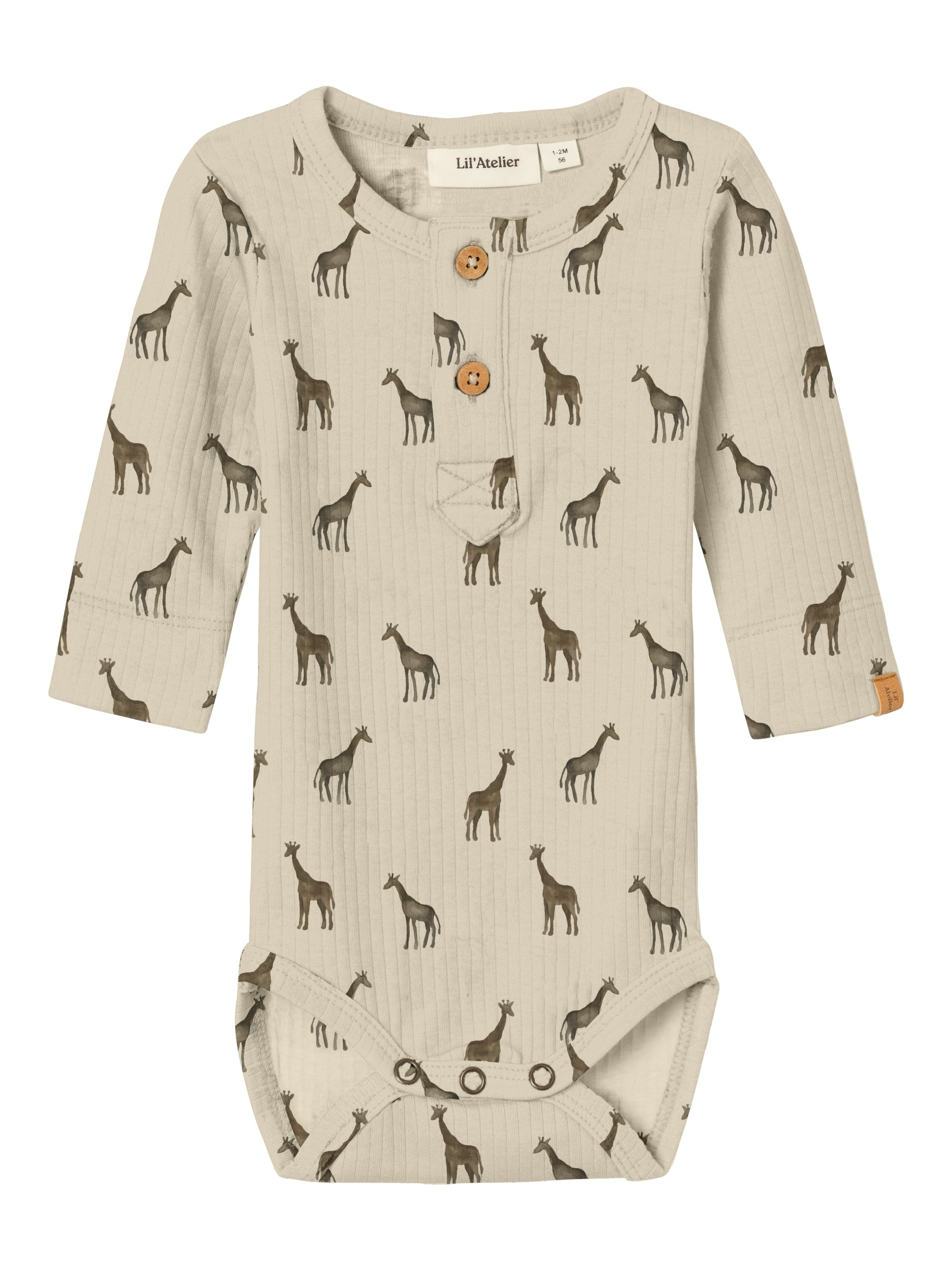Lil Atelier Geo Slim Body – Fog Giraffe - Fantastisk Udsalg!