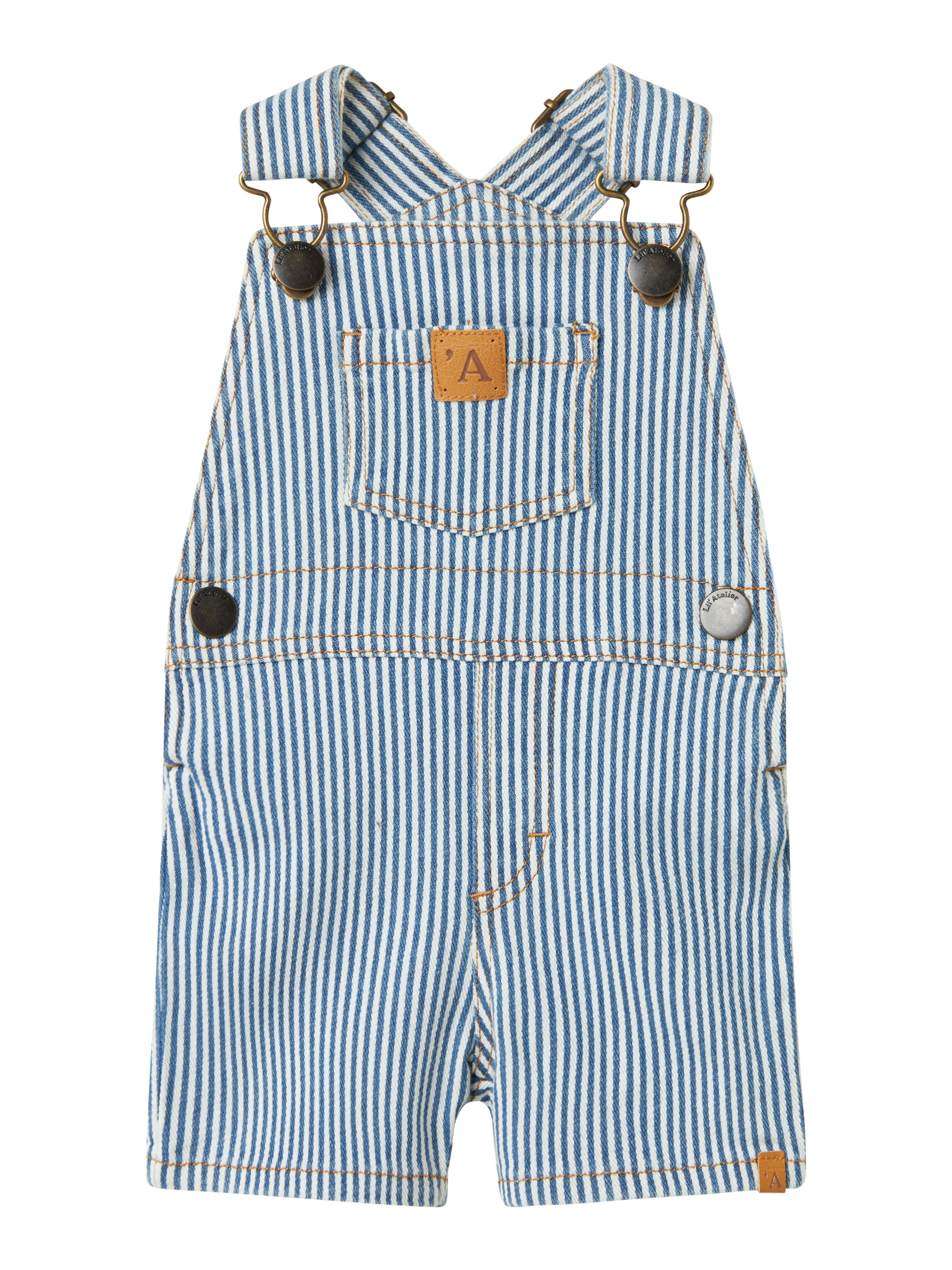 Lil Atelier Halfdan Shorts Overall – Zen Blue til Drenge