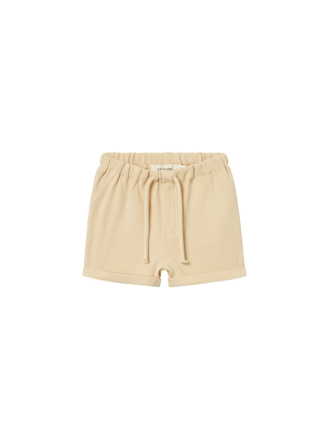 Lil Atelier Halli Shorts - Bleg Sand med Justerbar Talje