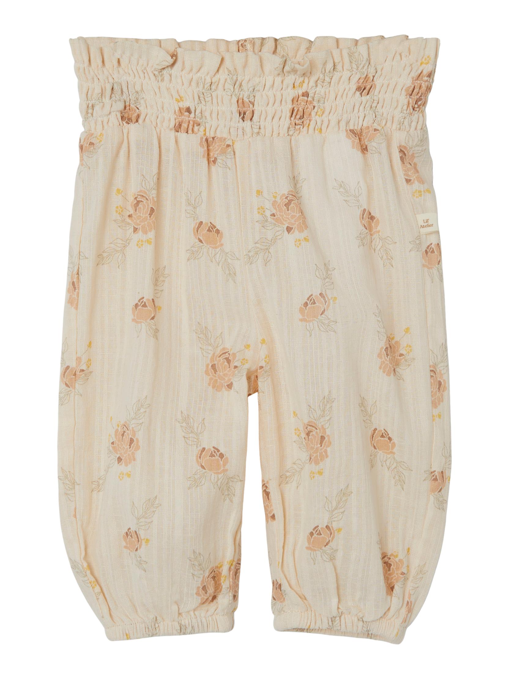Lil Atelier Hessana Bukser - Turtledove Blomsterprint Tilbud!
