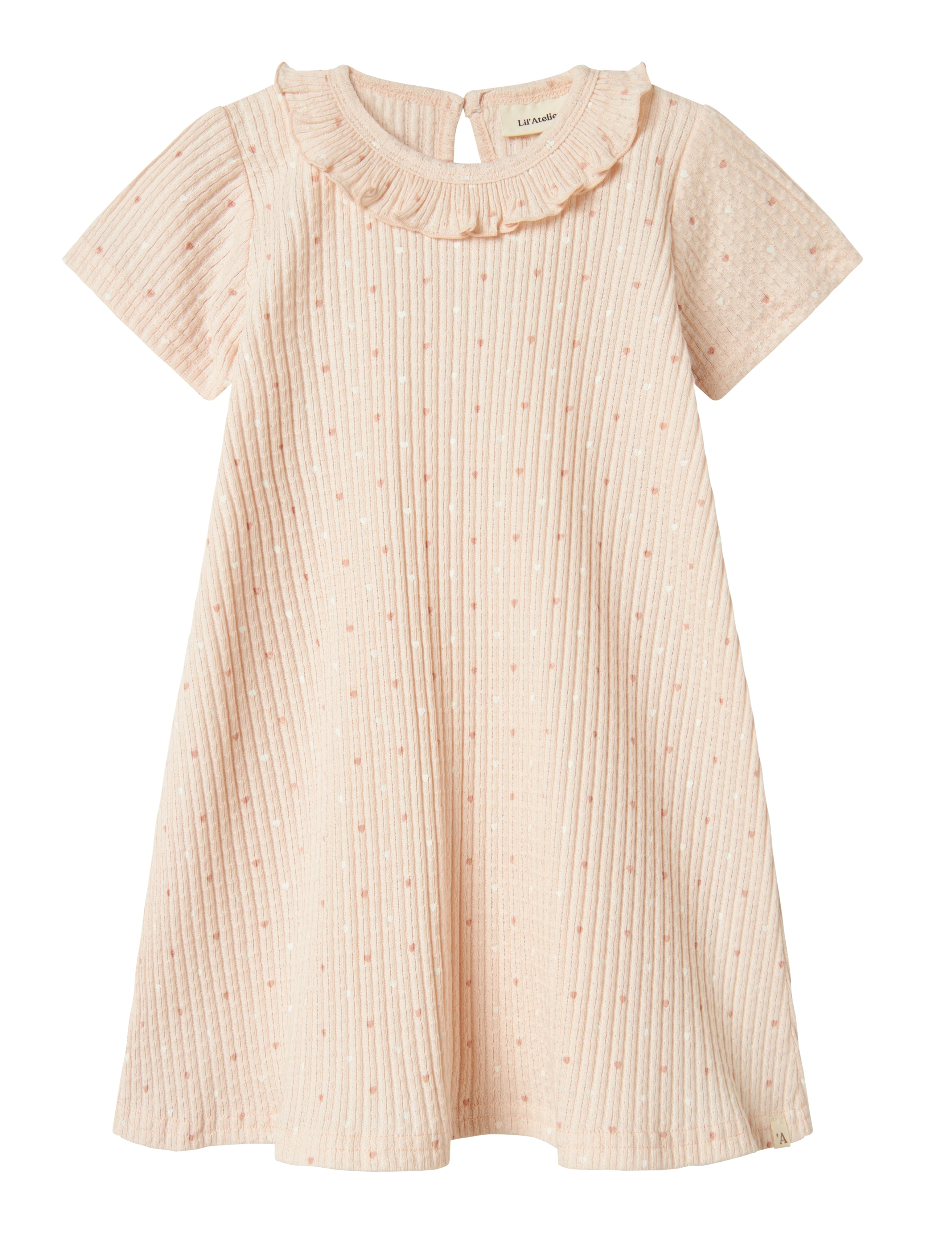 Lil Atelier Hulla Hua Kjole – Peach Whip med Flæser