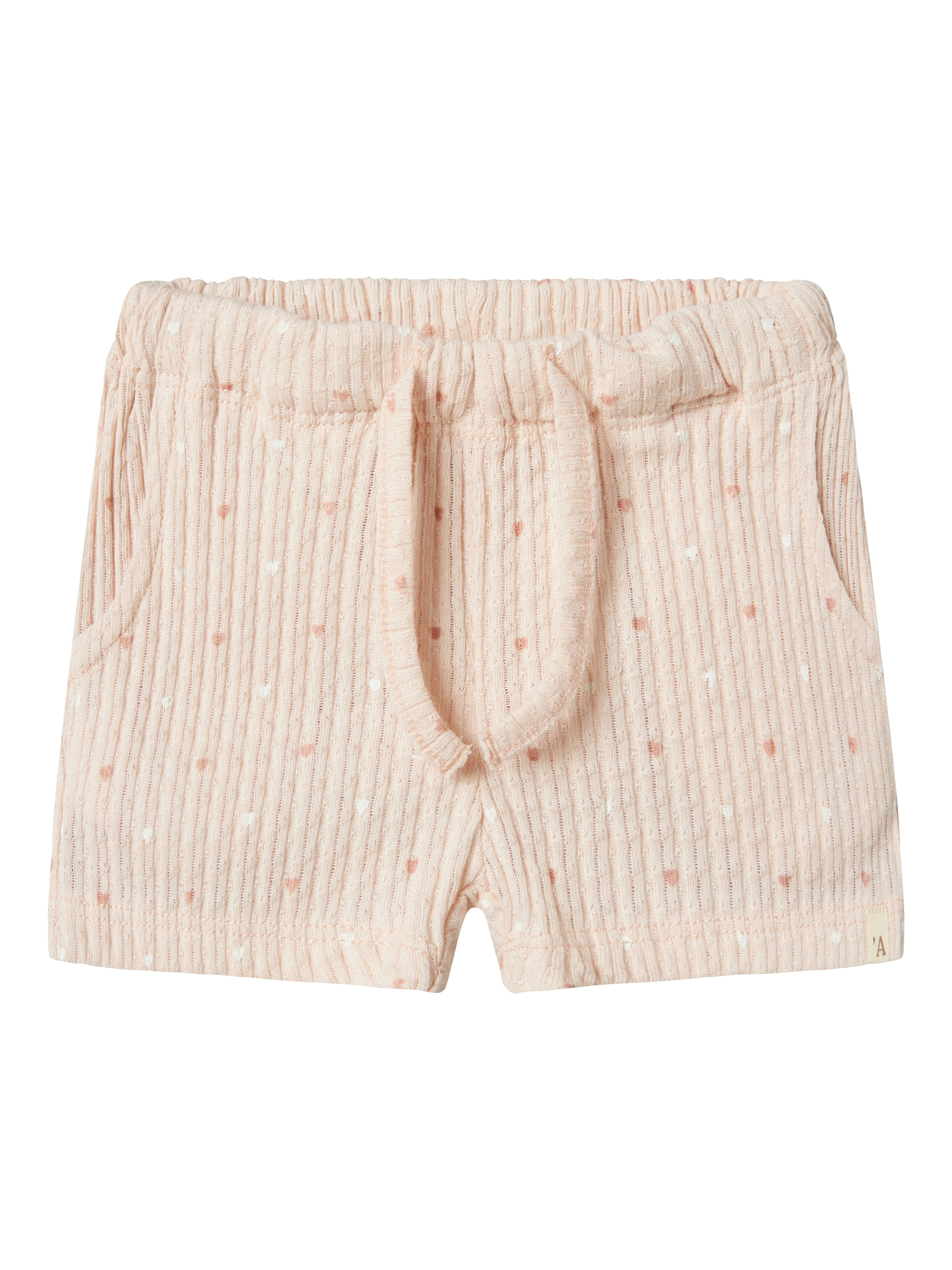 Lil Atelier Hulla Hua Shorts – Søde hjerter i fersken