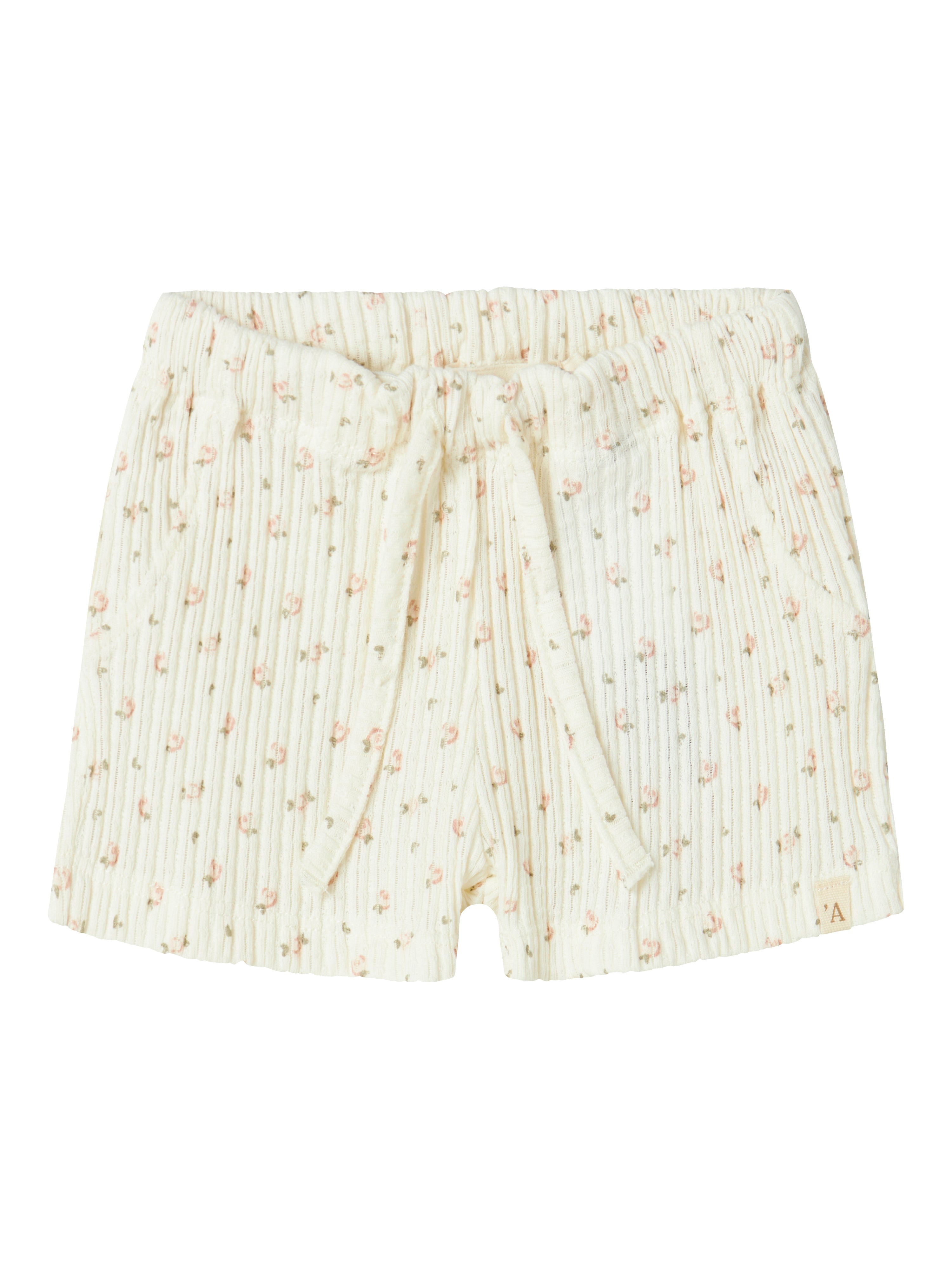 Lil Atelier Hulla Hua Shorts – Kokosmælk med Blomsterprint
