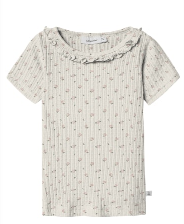 Lil Atelier Hulla Hua Top - Kokosmælk med Blomsterprint