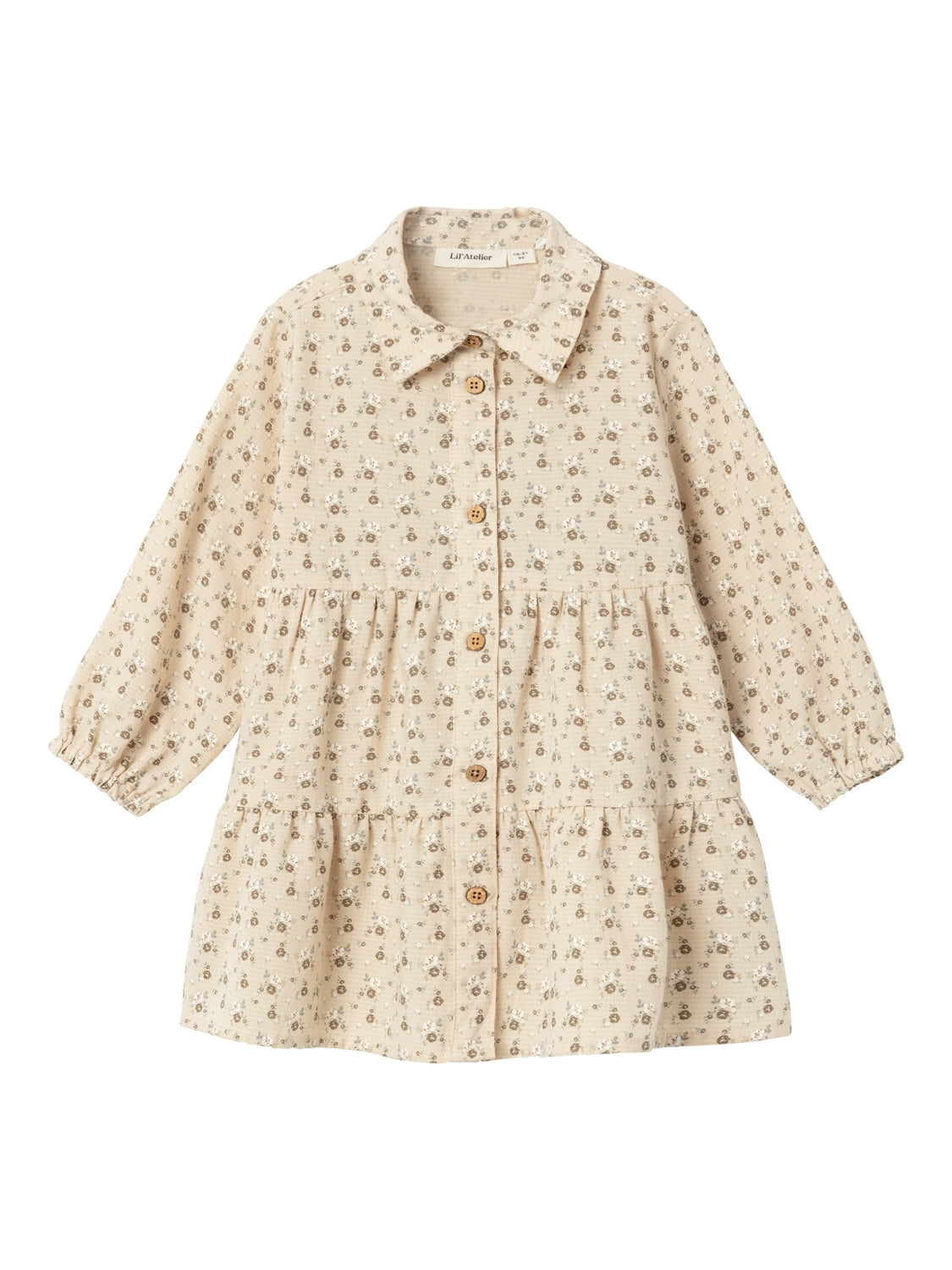 Lil Atelier Blomsterprint Kjole med Knapper – Elegant Stil