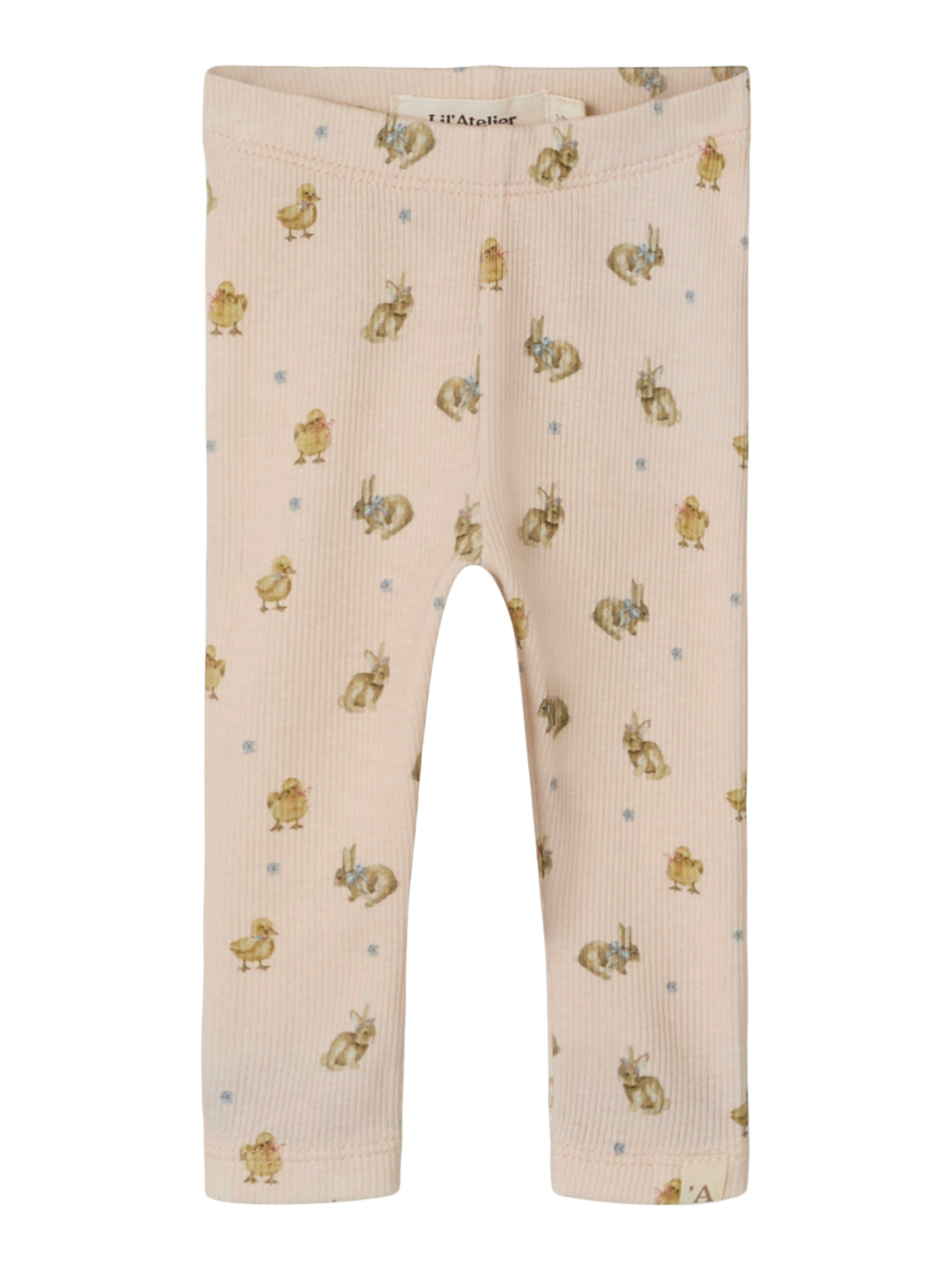 Lil Atelier Lavo Kis Leggings - Morganite med sødt print