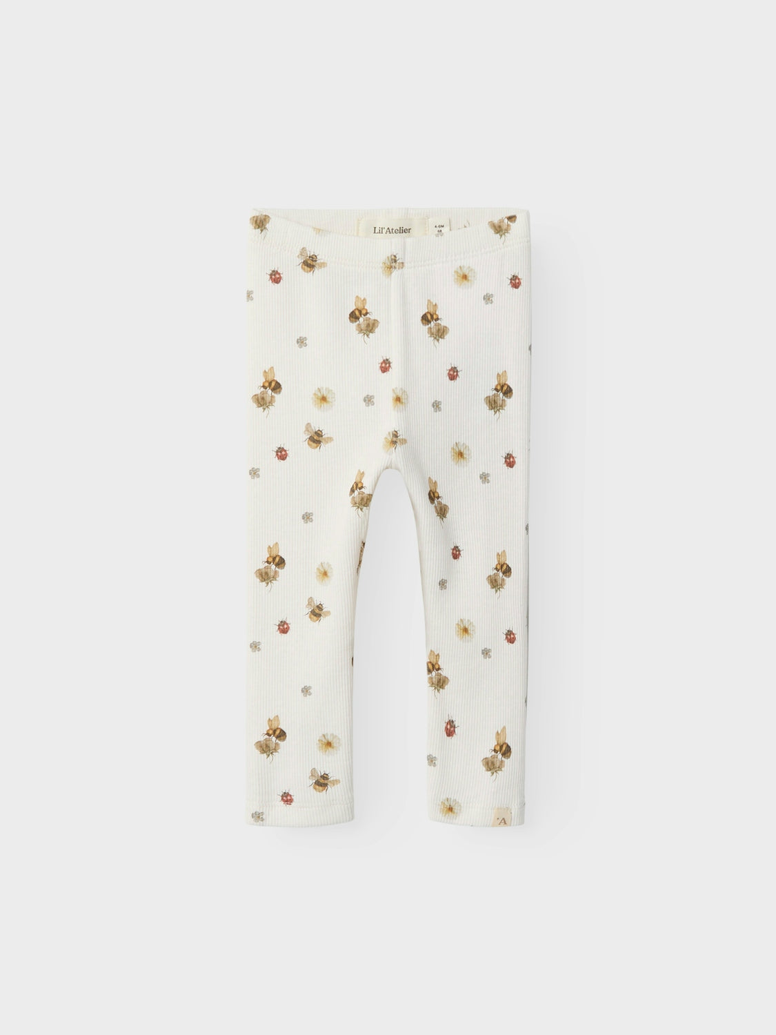 Lil Atelier Lavo Elf Leggings - Kokosmælk med sødt print