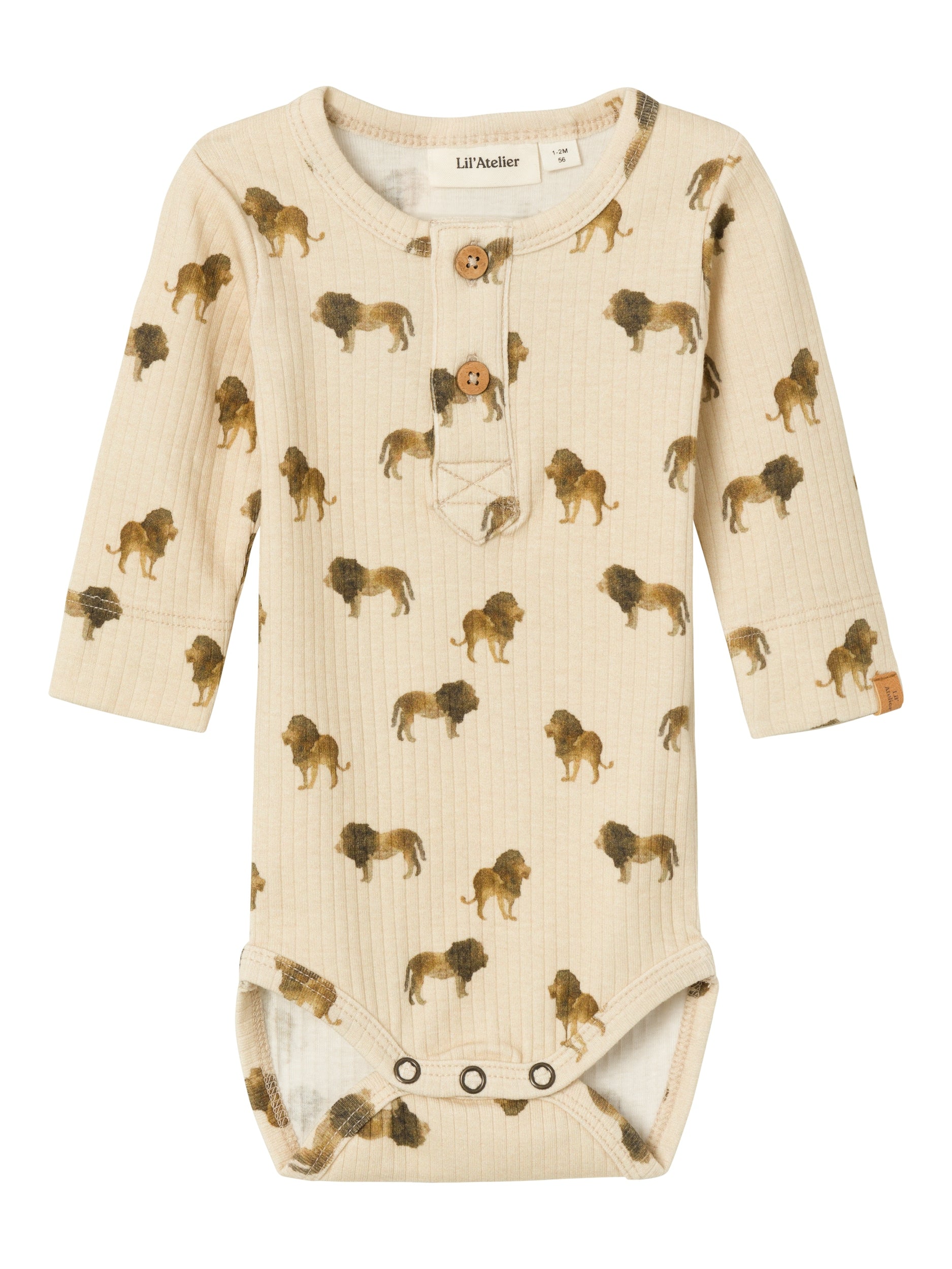 Lil Atelier Geo Slim Body – Fog Leon – Økologisk Kvalitet