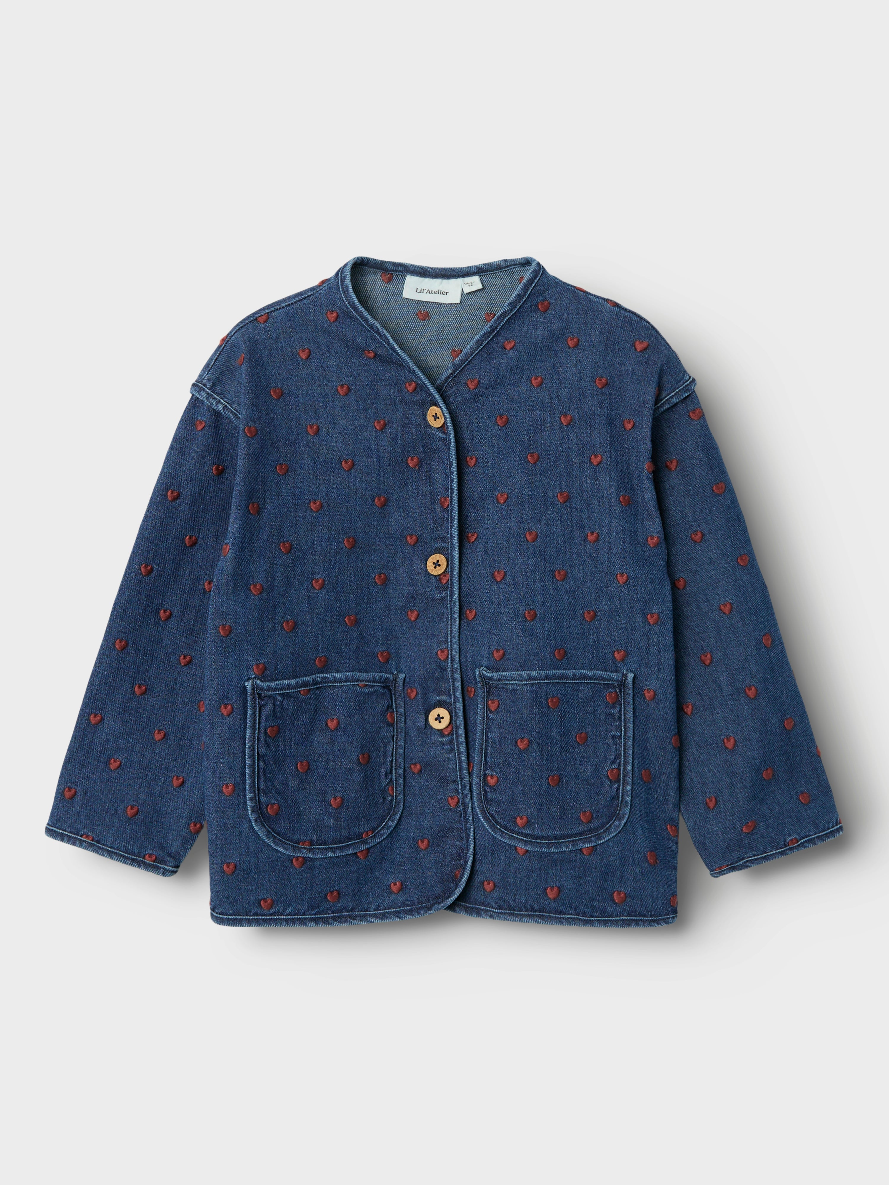 Lil Atelier Liva Mørkeblå Denimjakke til Børn – Udsalg!