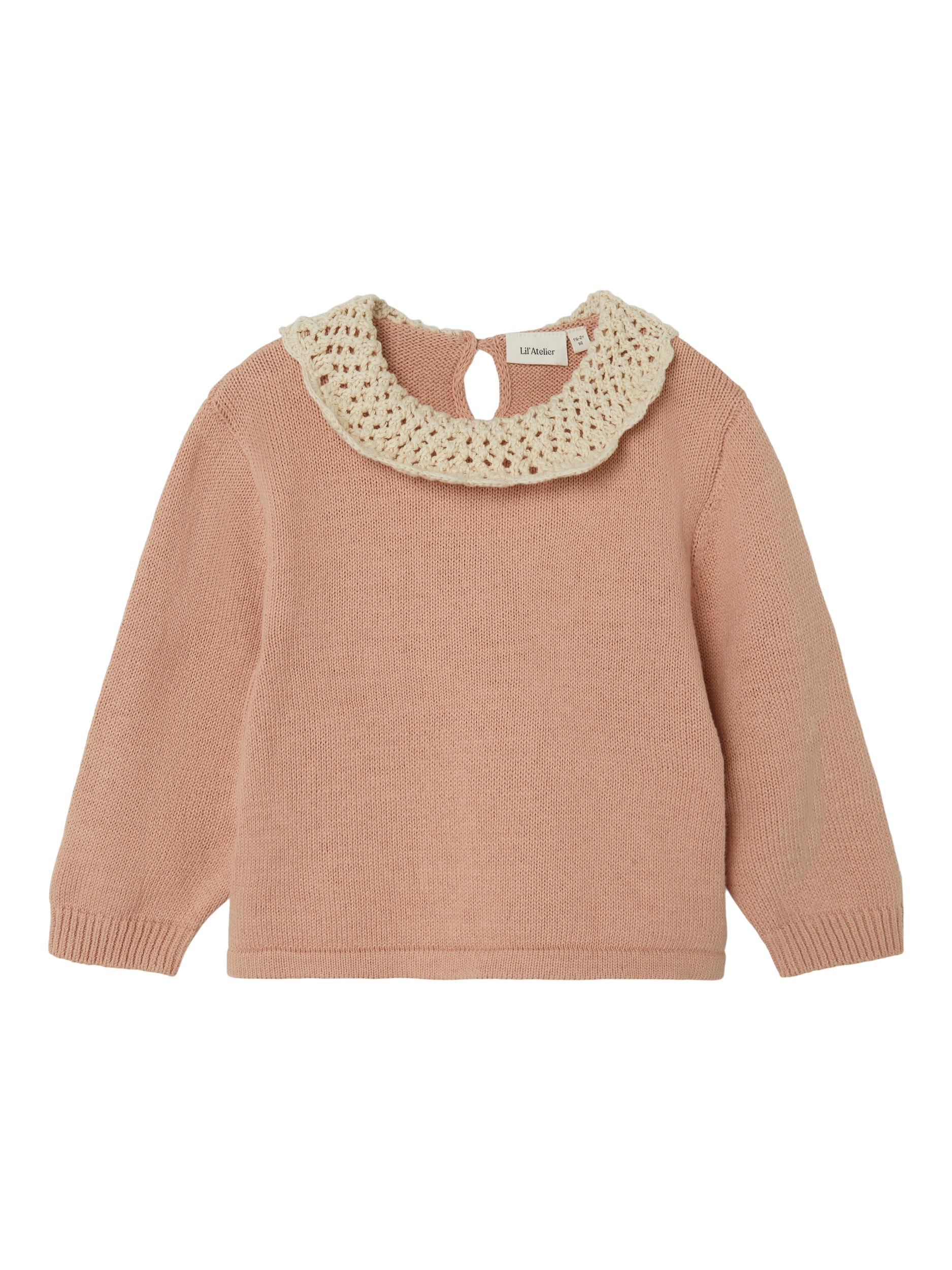 Lil Atelier Loro Strikbluse – Sirocco i Økologisk Bomuld