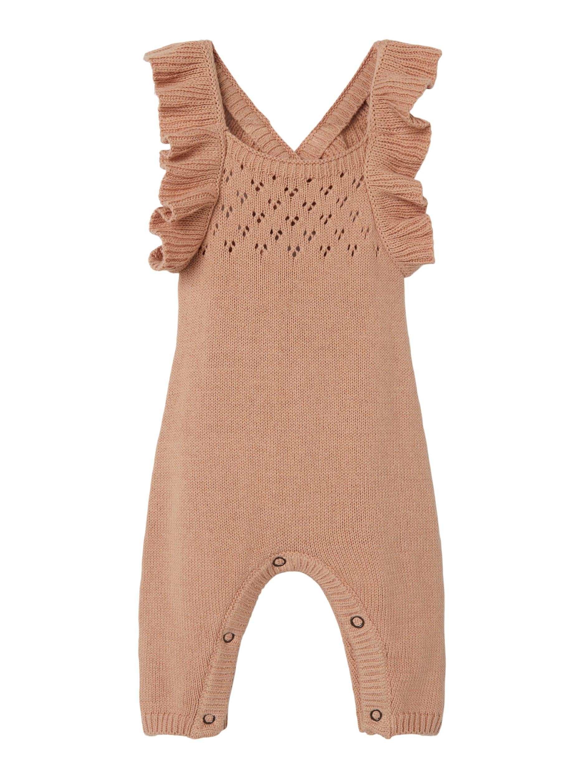 Lil Atelier Loro Strik Overall – Smuk Rosa til Børn