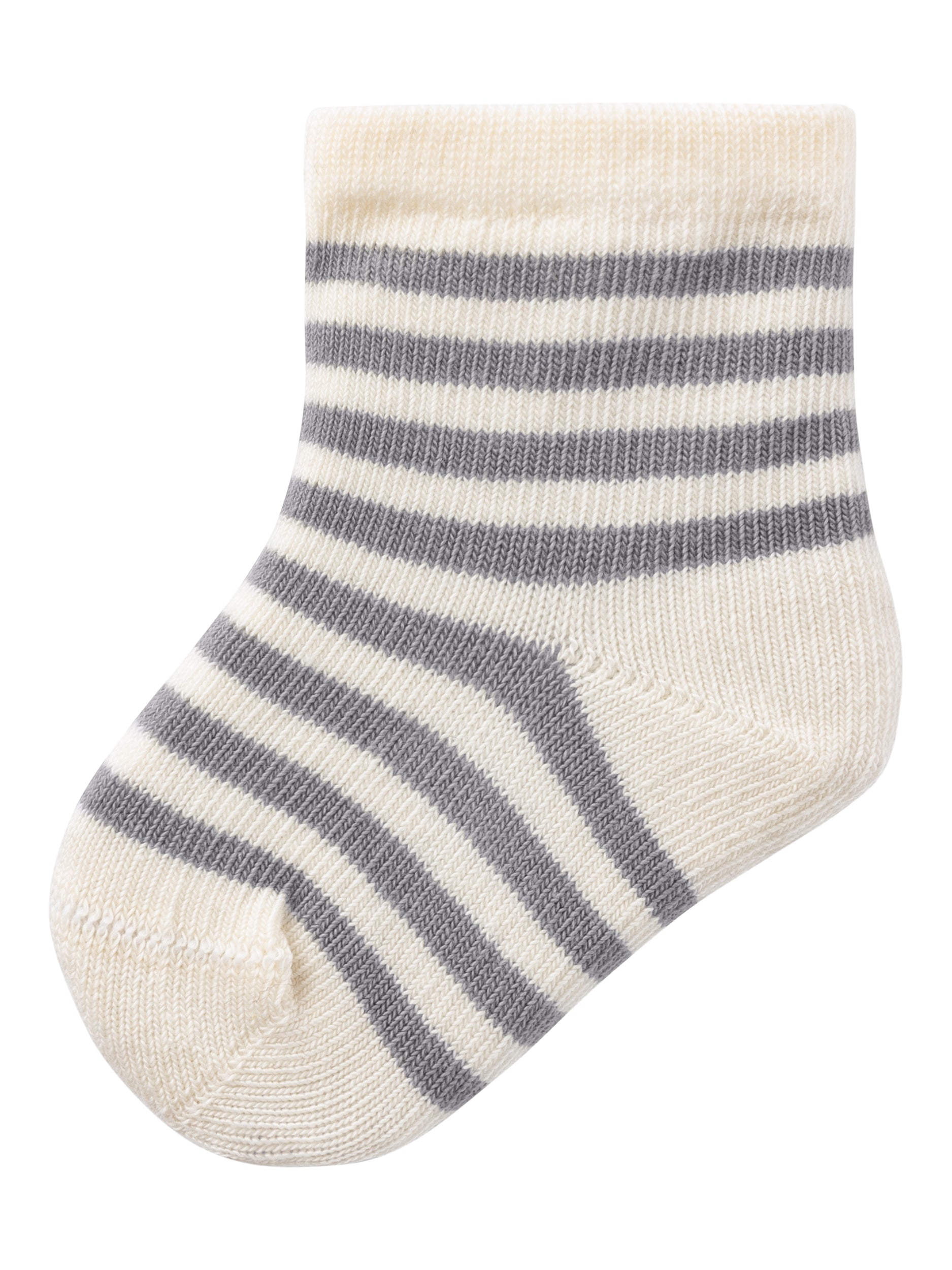Lil Atelier – Love Stripe Babysokker i Sølv Filigran