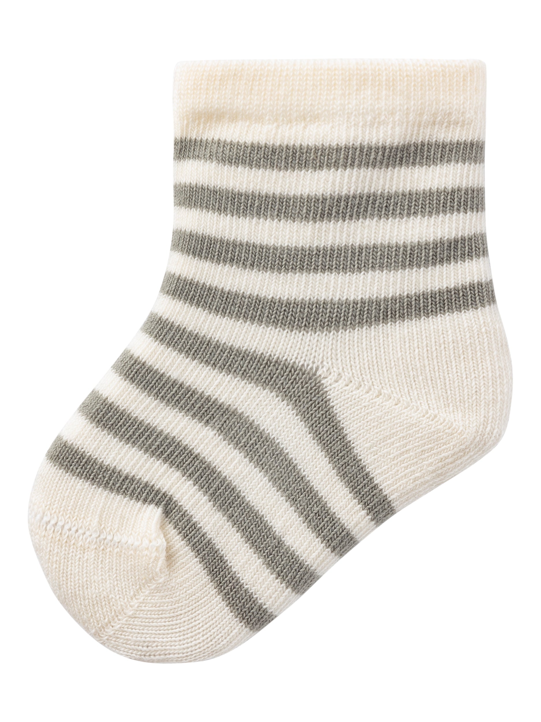 Lil Atelier – Love Stripe Babysokker – Dried Sage Tilbud