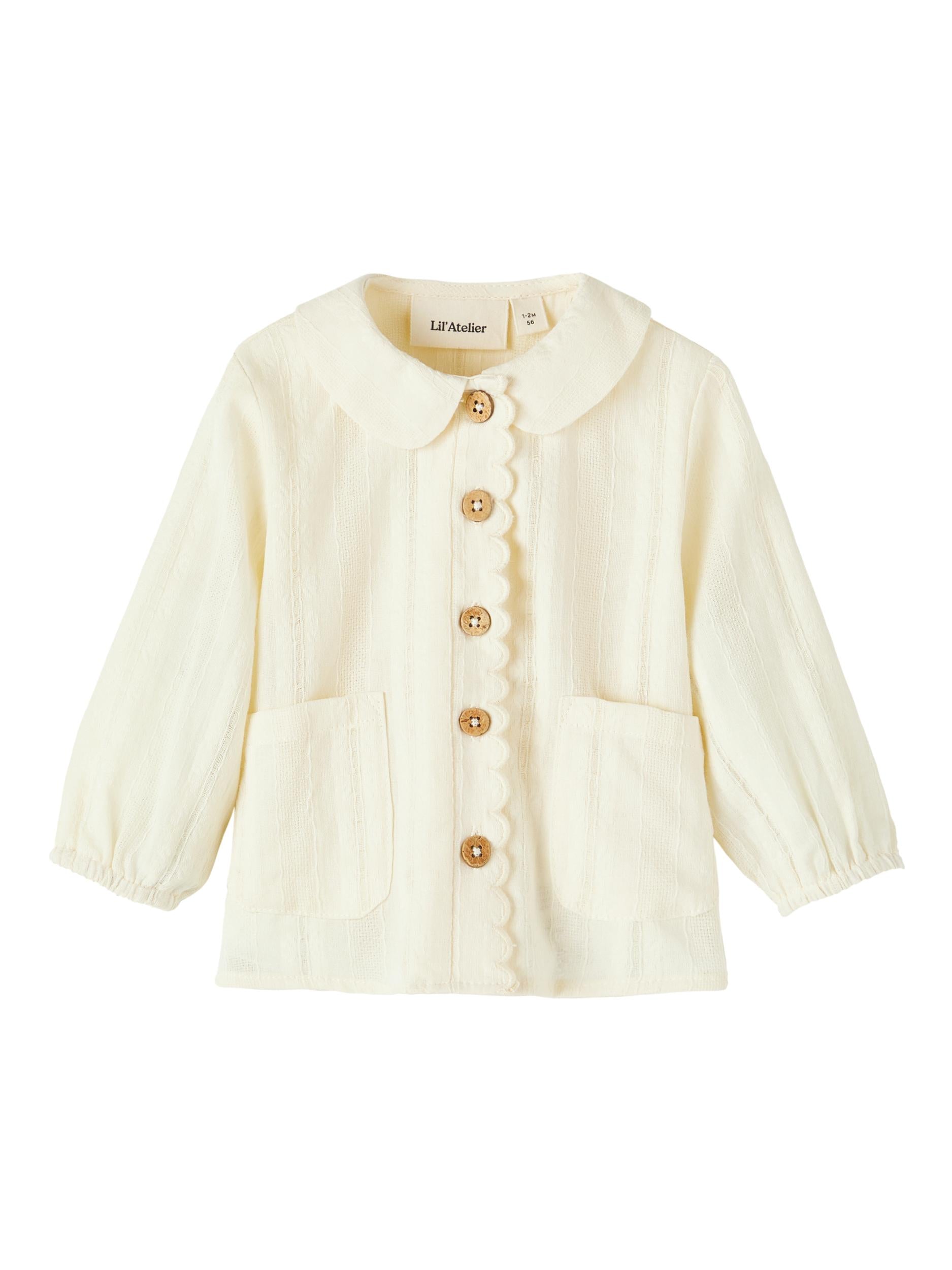 Lil Atelier Naja Løs Baby Skjorte – Turtledove Tilbud!