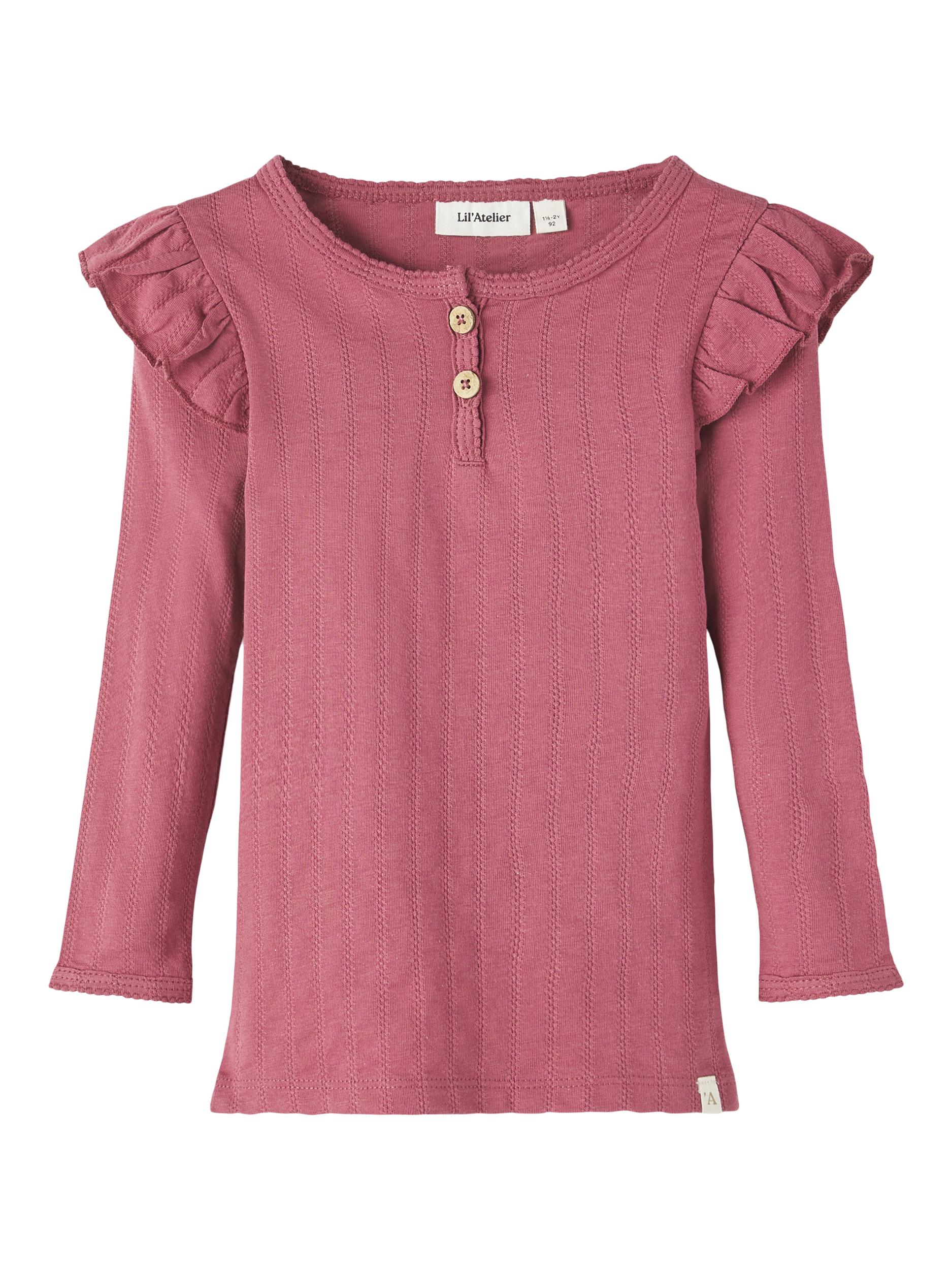 Lil Atelier Nala Slim Top - T-shirt i Dry Rose til børn