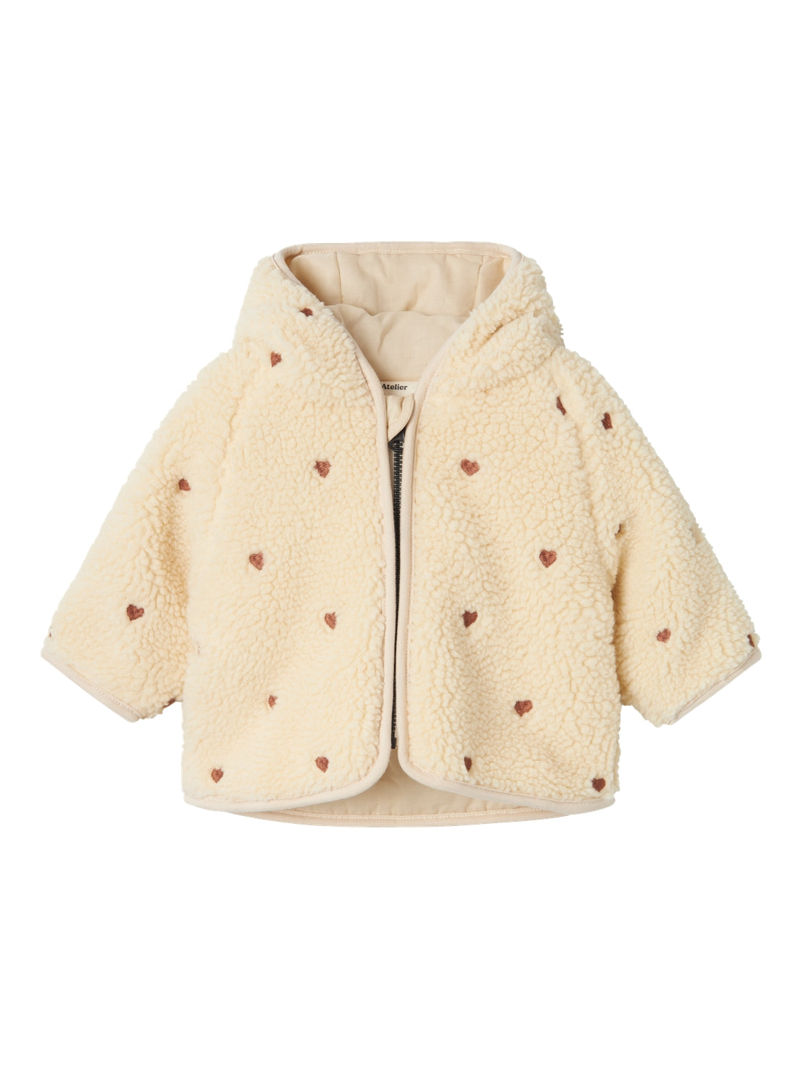 Lil Atelier Nalo Loose Sherpa Jakke – Sandshell Tilbud!