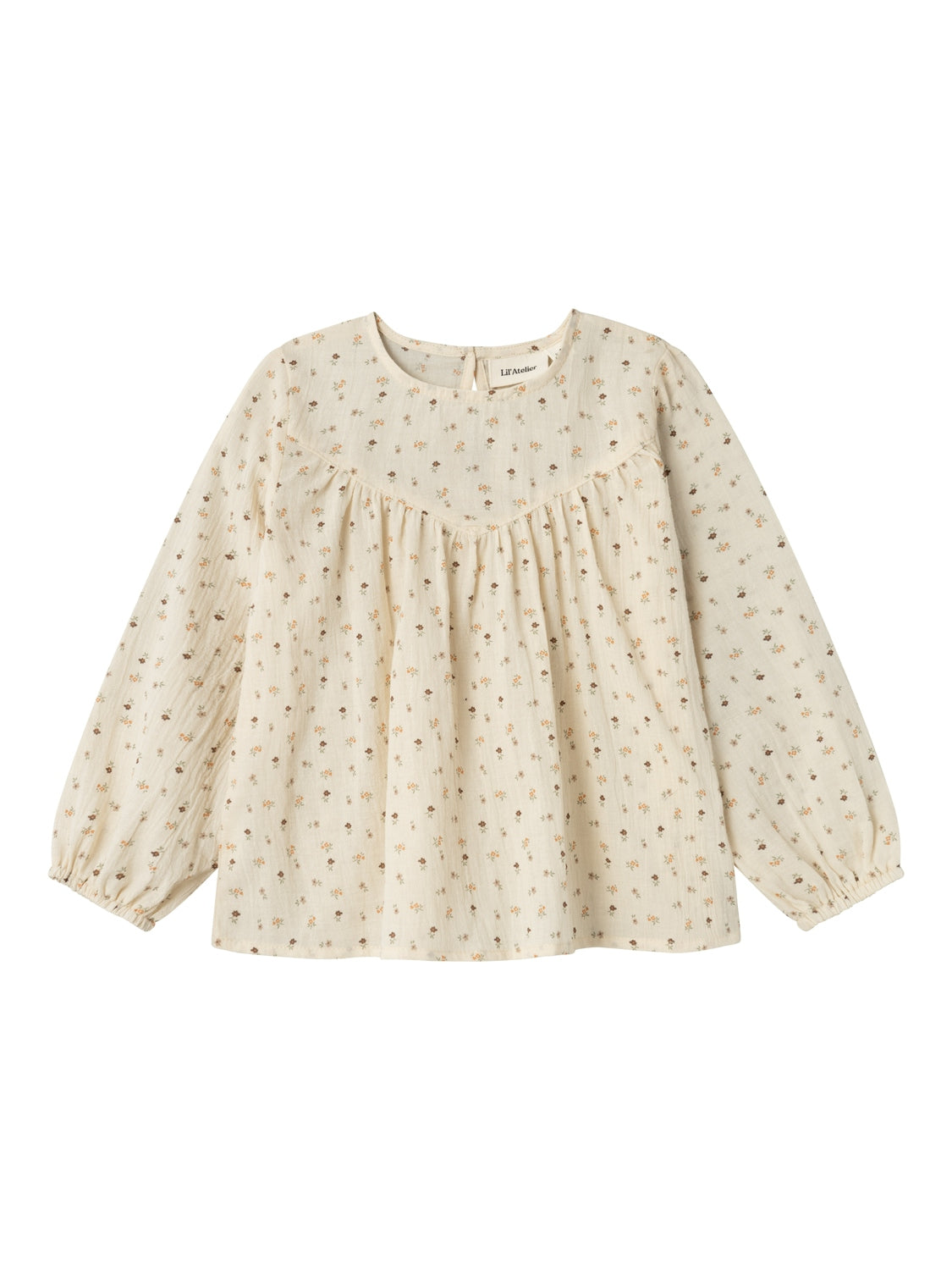 Lil Atelier Noanna Skjorte - Beige med Blomsterprint
